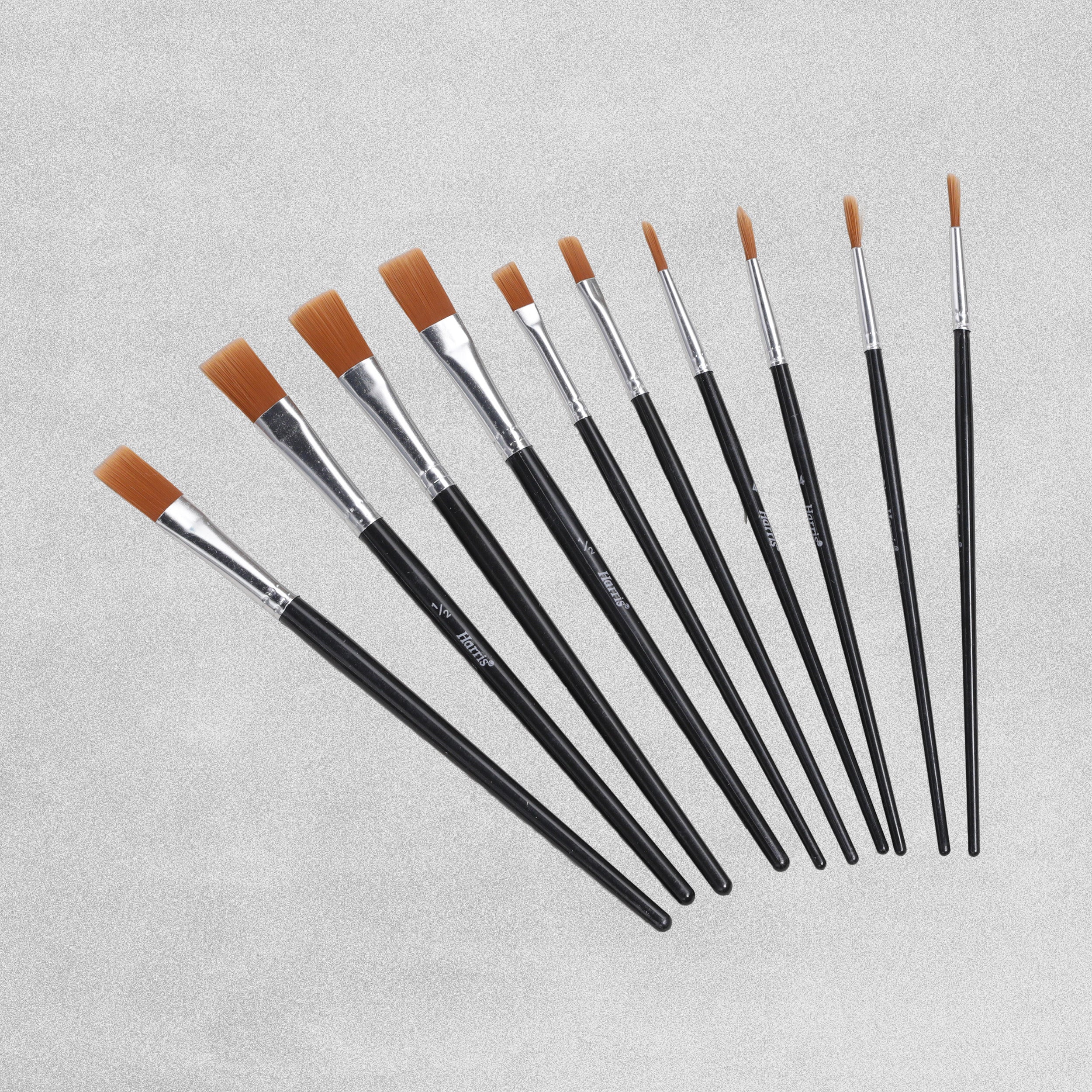 Harris Seriously Good Hobby & Craft Flat Artists Brush - Pack Of 10