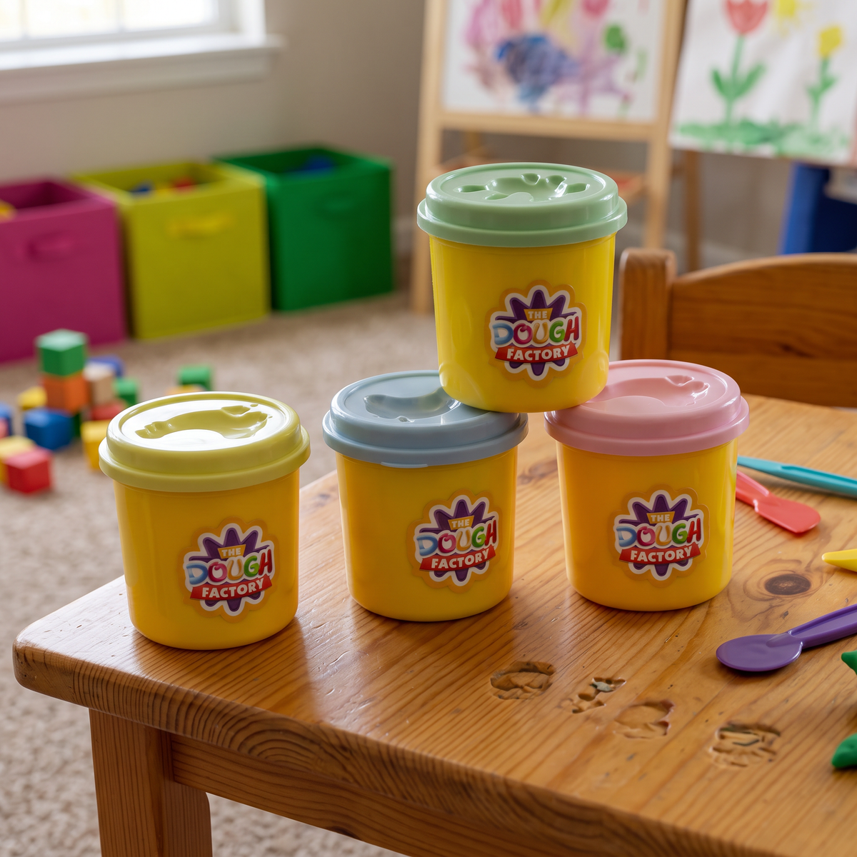The Dough Factory Pastel Modelling Dough 4pk 2+