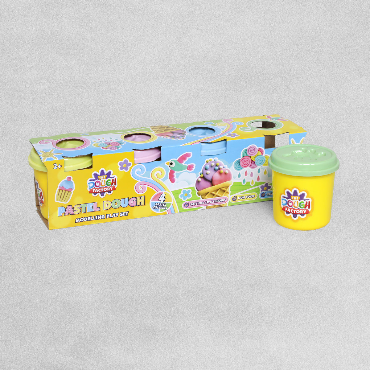 The Dough Factory Pastel Modelling Dough 4pk 2+