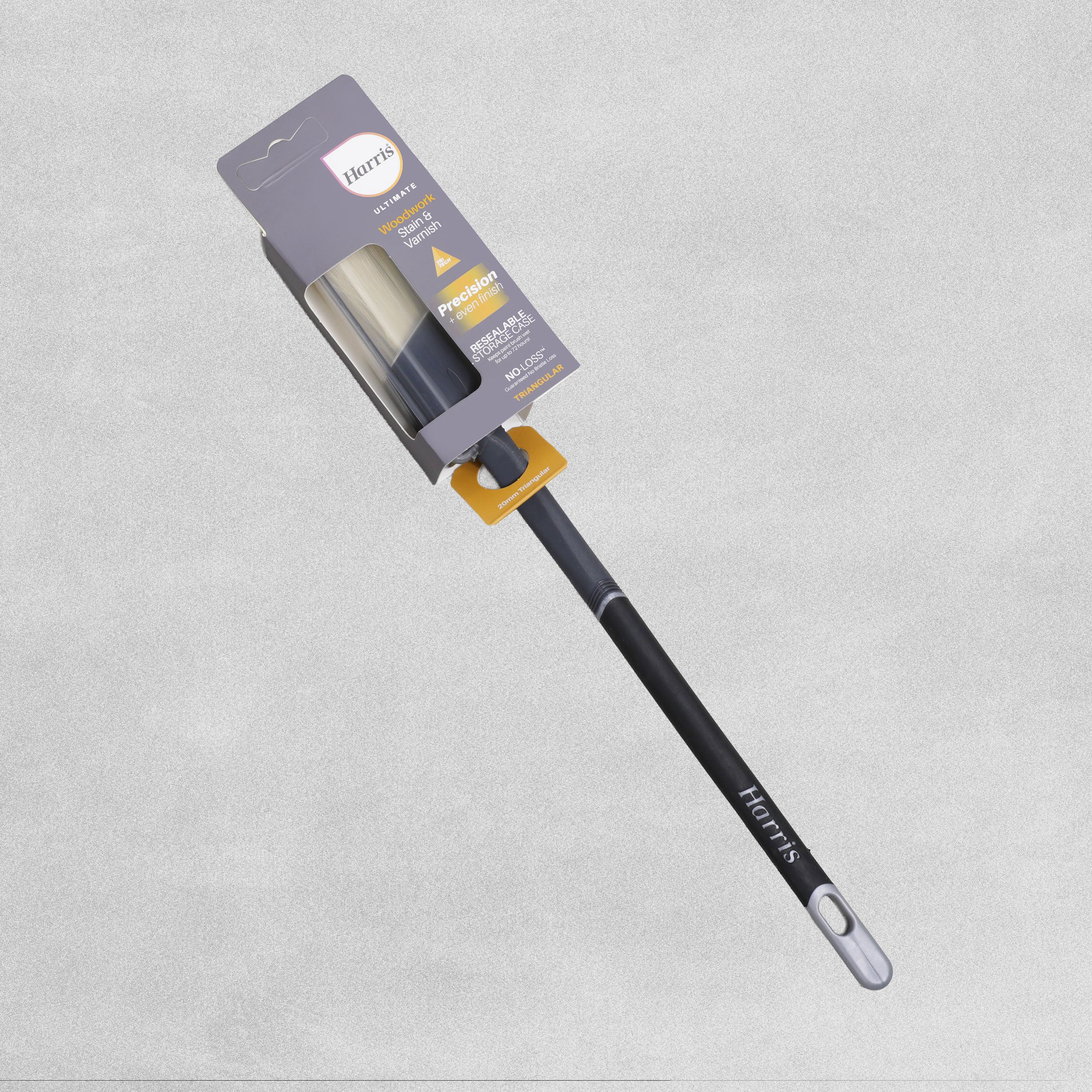 Harris Ultimate Woodwork Stain & Varnish Precision Paint Brush with Resealable Storage Case