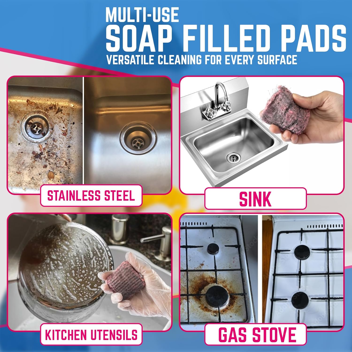 Jayting Soap Filled Scourer Pads - 16pcs