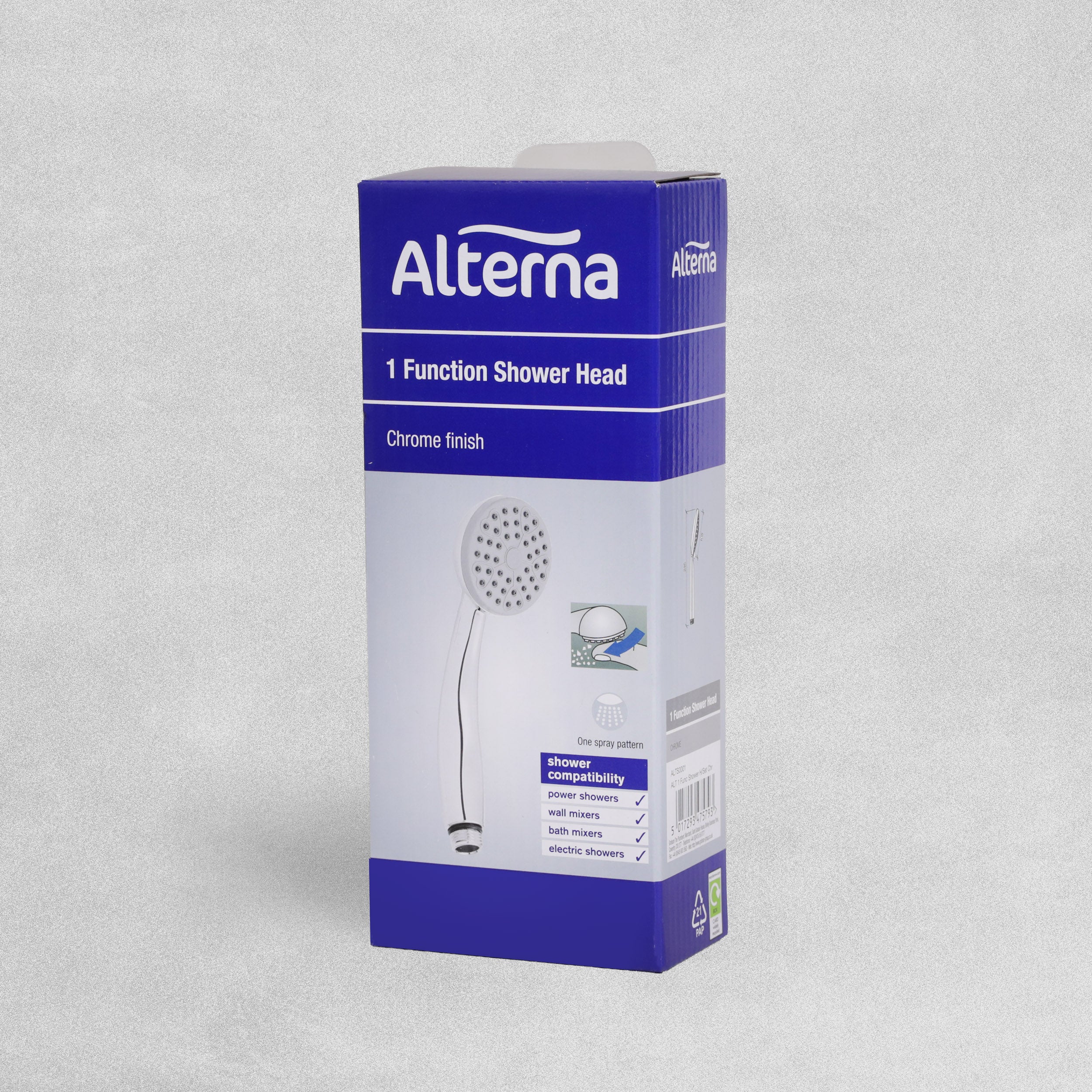 Croydex Alterna 1 Function Shower Head - Various Colours Available