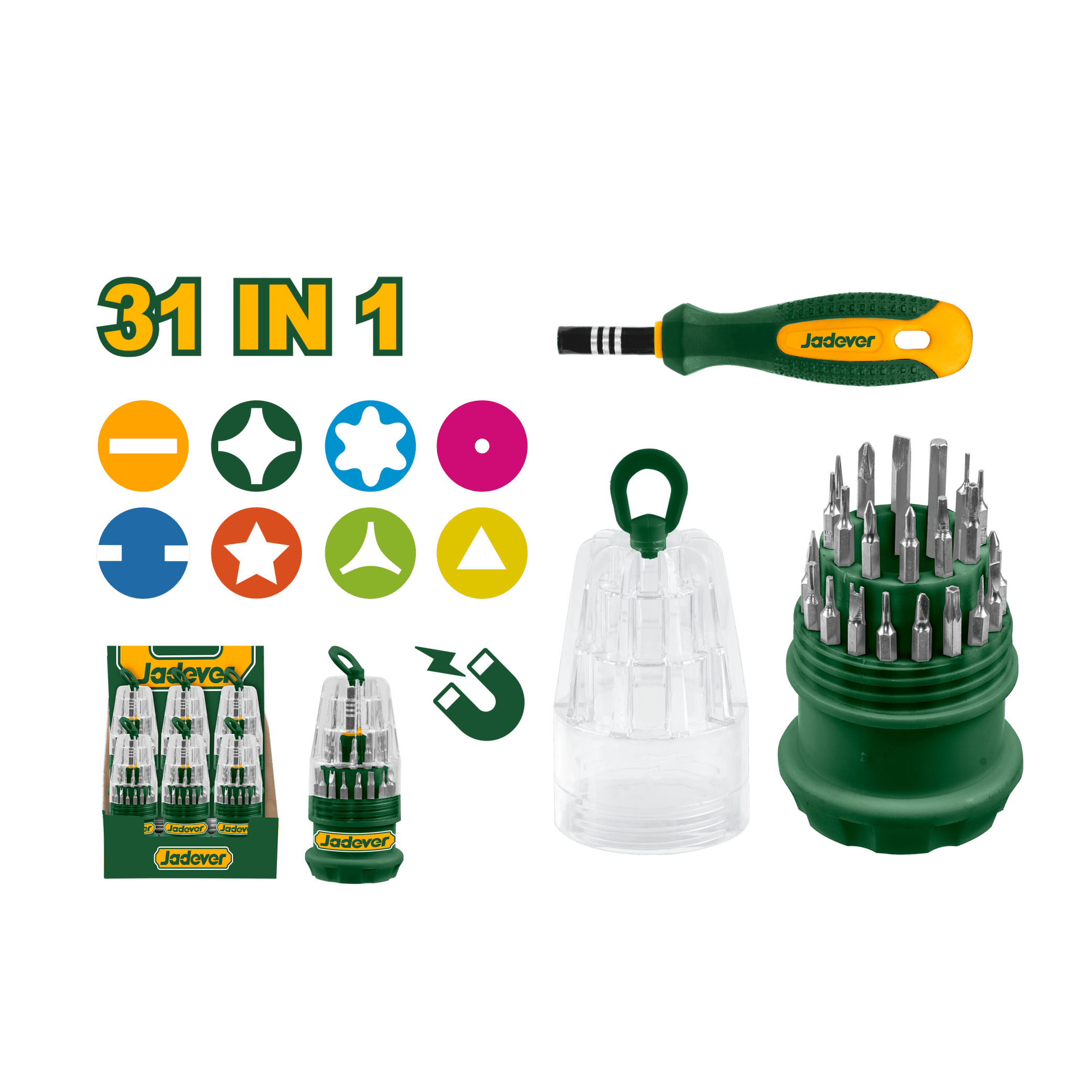 Jadever 31-in-1 Precision Screwdriver Set - 31pcs - JDSS1J31