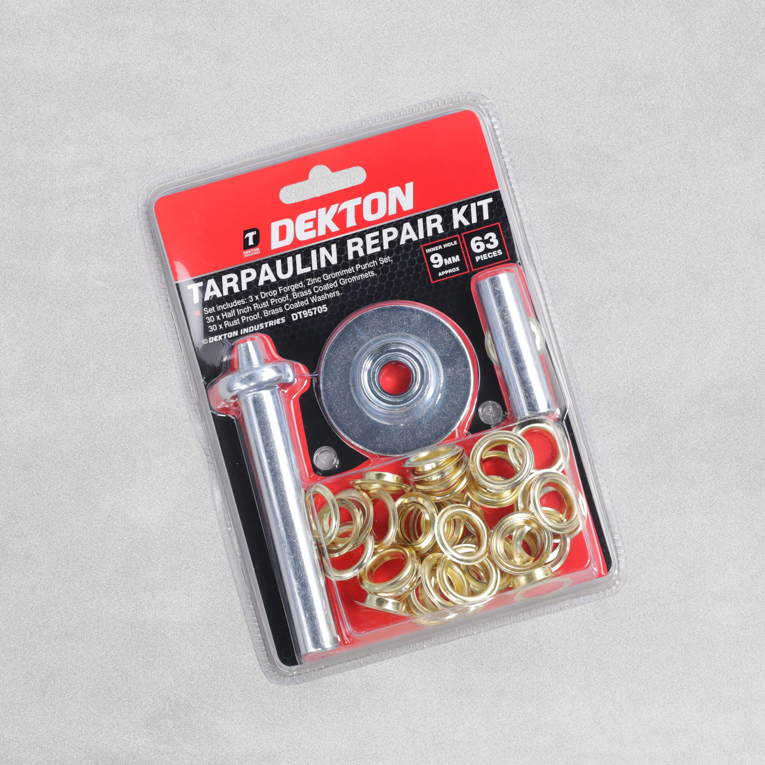 Dekton Tarpaulin Repair Kit - 63pcs