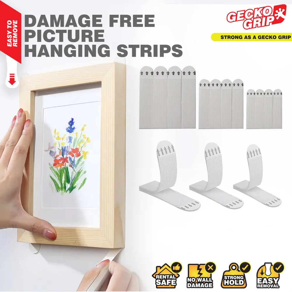 Dekton Geckostix Damage Free Picture Hanging Strips - Various sizes