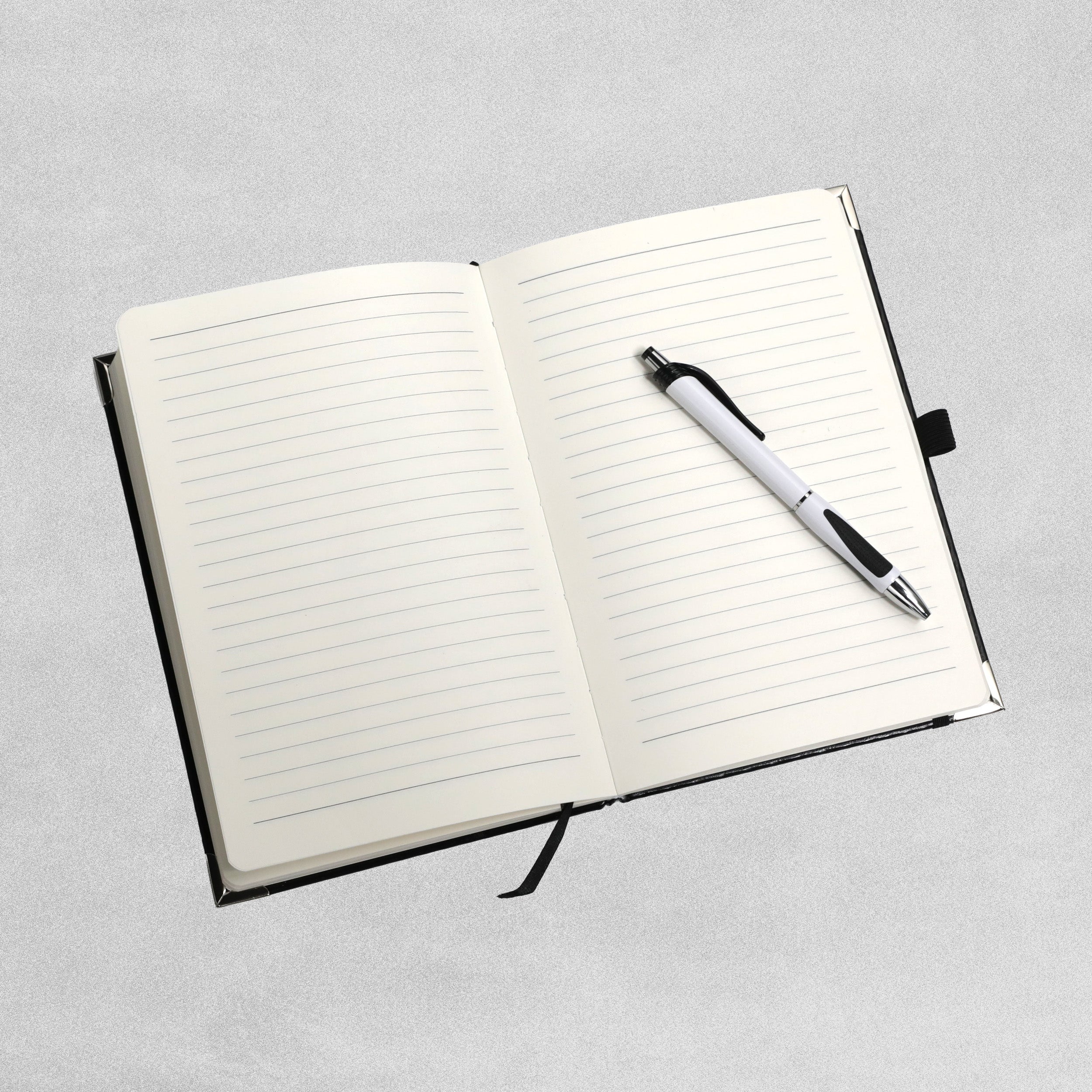 A5 Hard Cover Notebook with Pen Set - Black