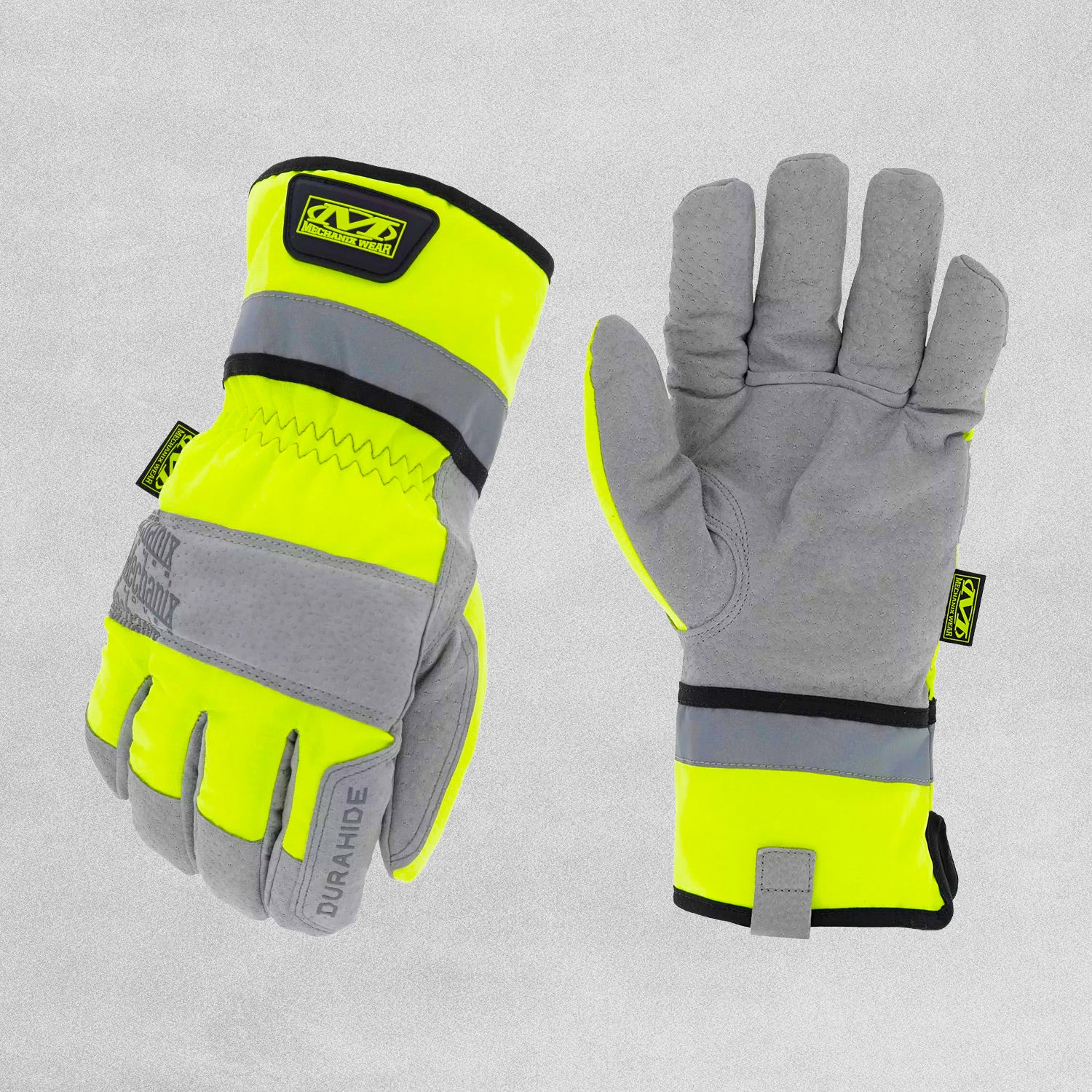 Mechanix Winter Leather Coldwork Gauntlet Hi-Viz various sizes
