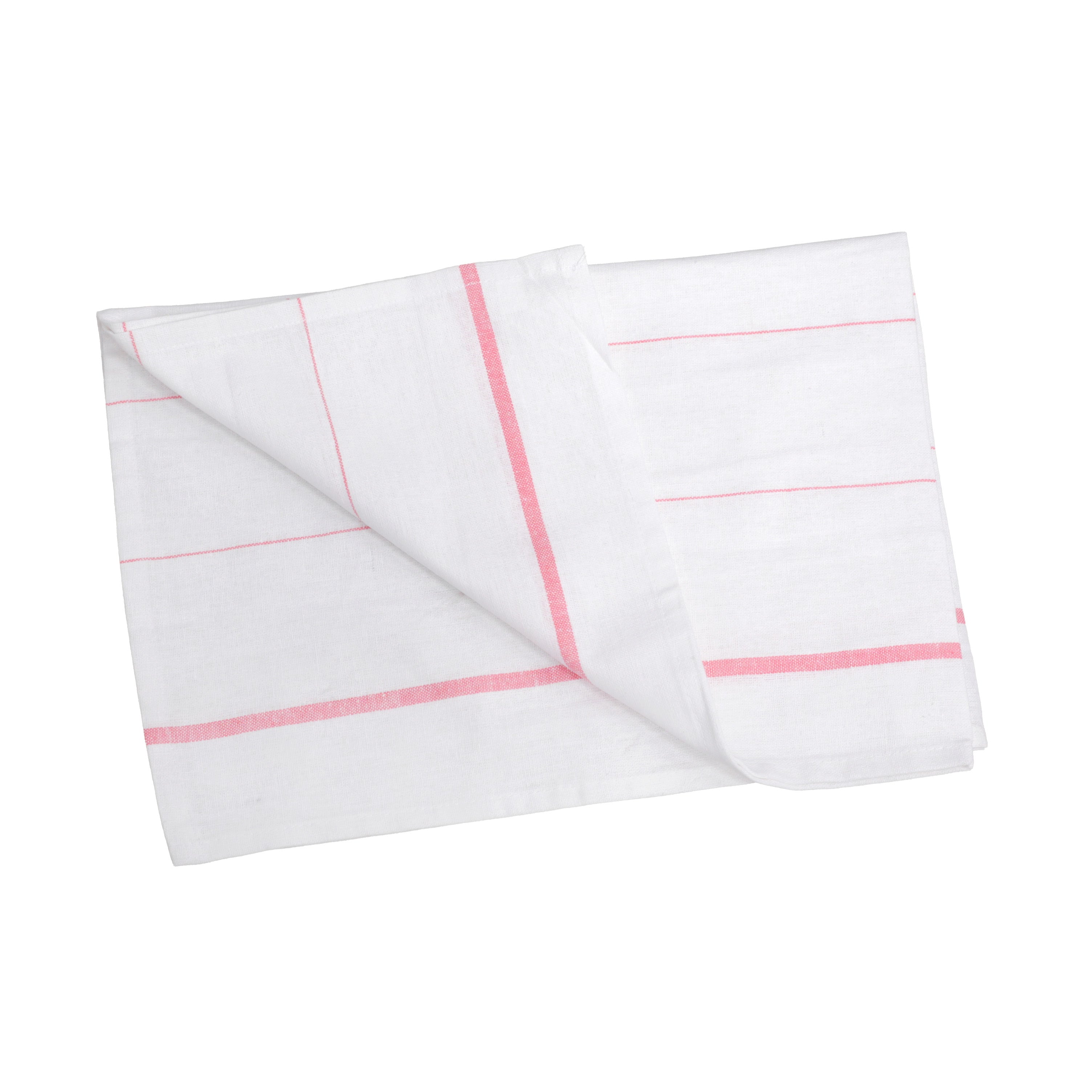 Tea Towel 6 Stripe - Pink - 50cm x 75cm