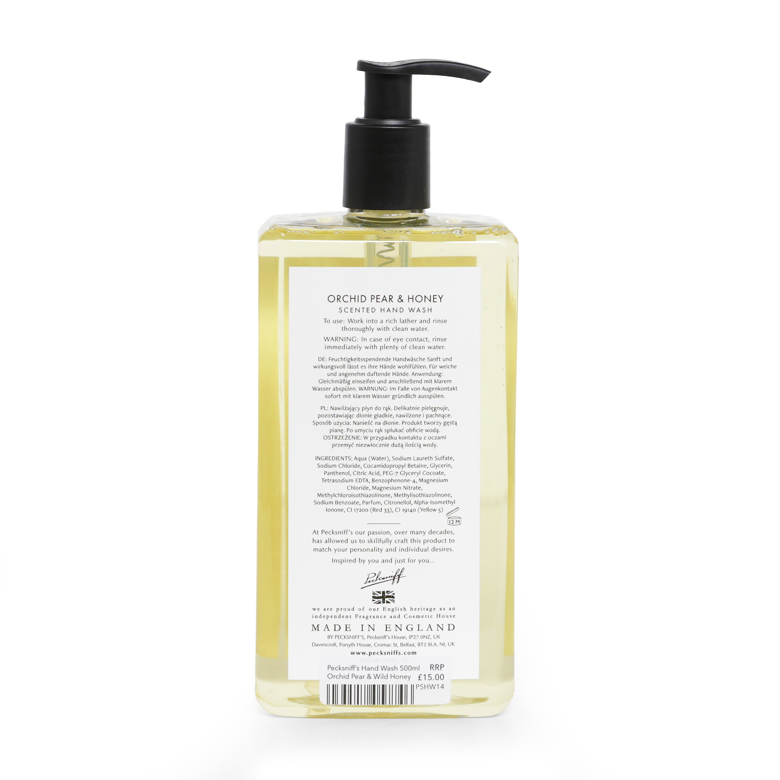 Pecksniff's Scented Hand Wash - Various Scents Available - 500ml