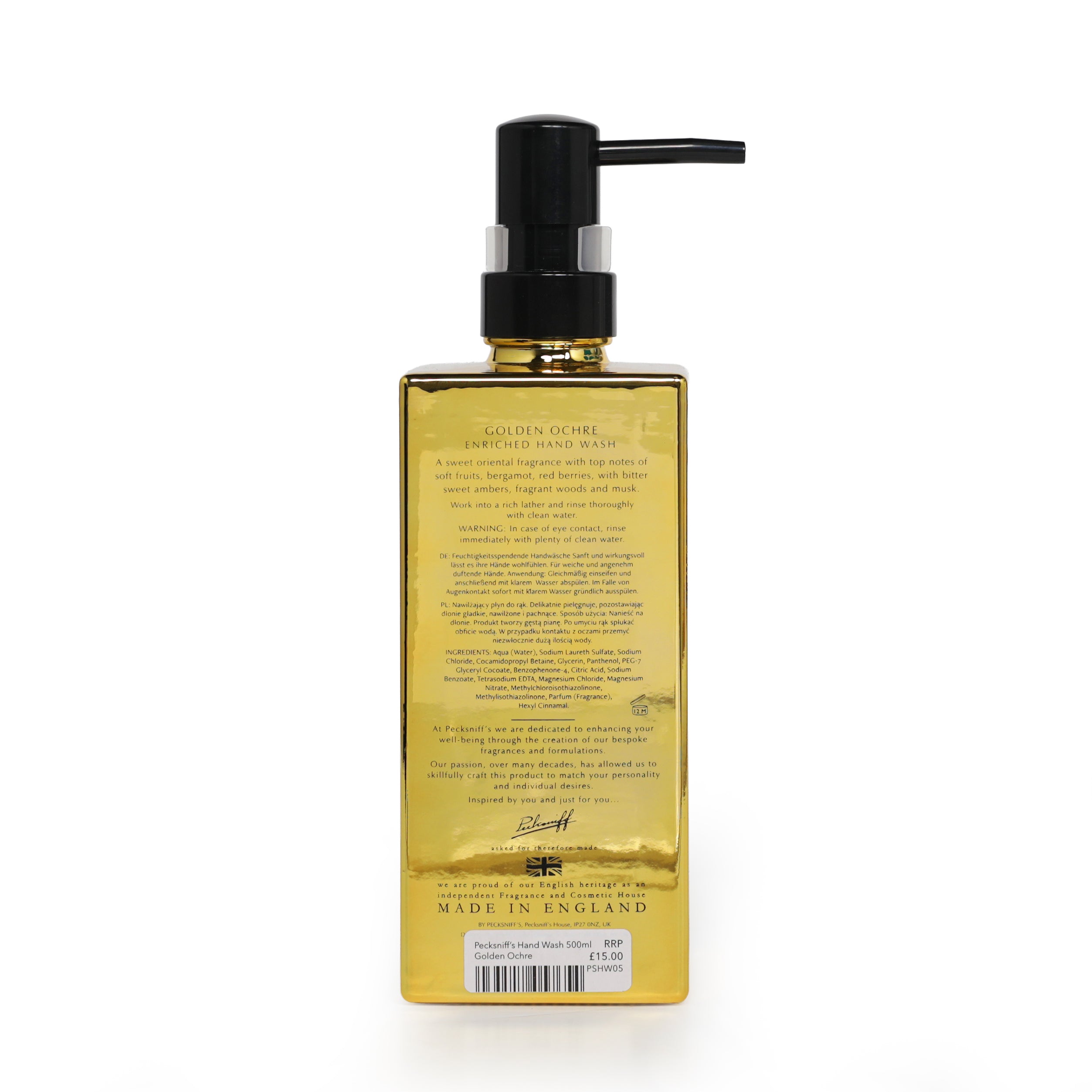 Pecksniff's Luxury Enriched Scented Hand Wash - Various Scents Available - 500ml