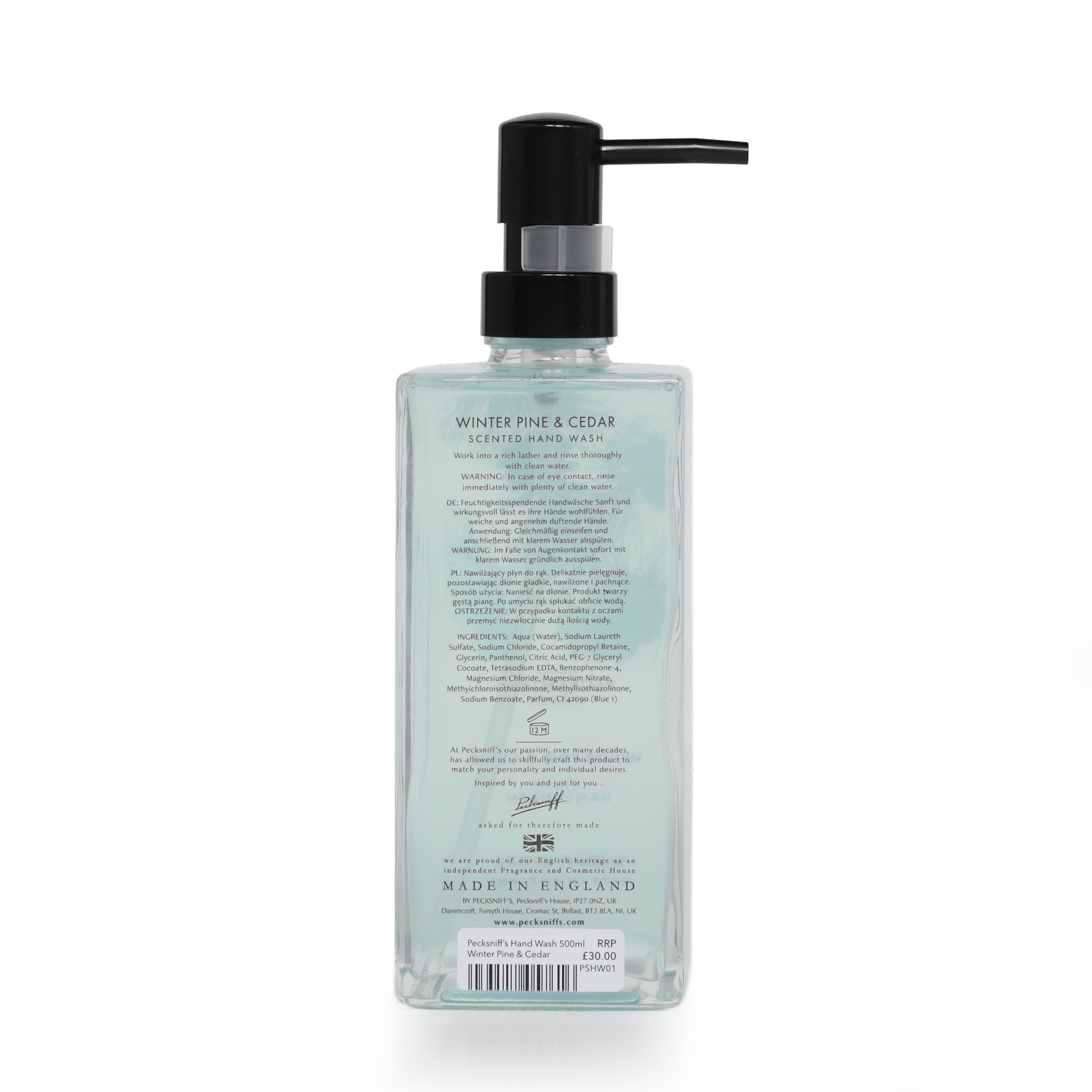 Pecksniff's Luxury Enriched Scented Hand Wash - Various Scents Available - 500ml