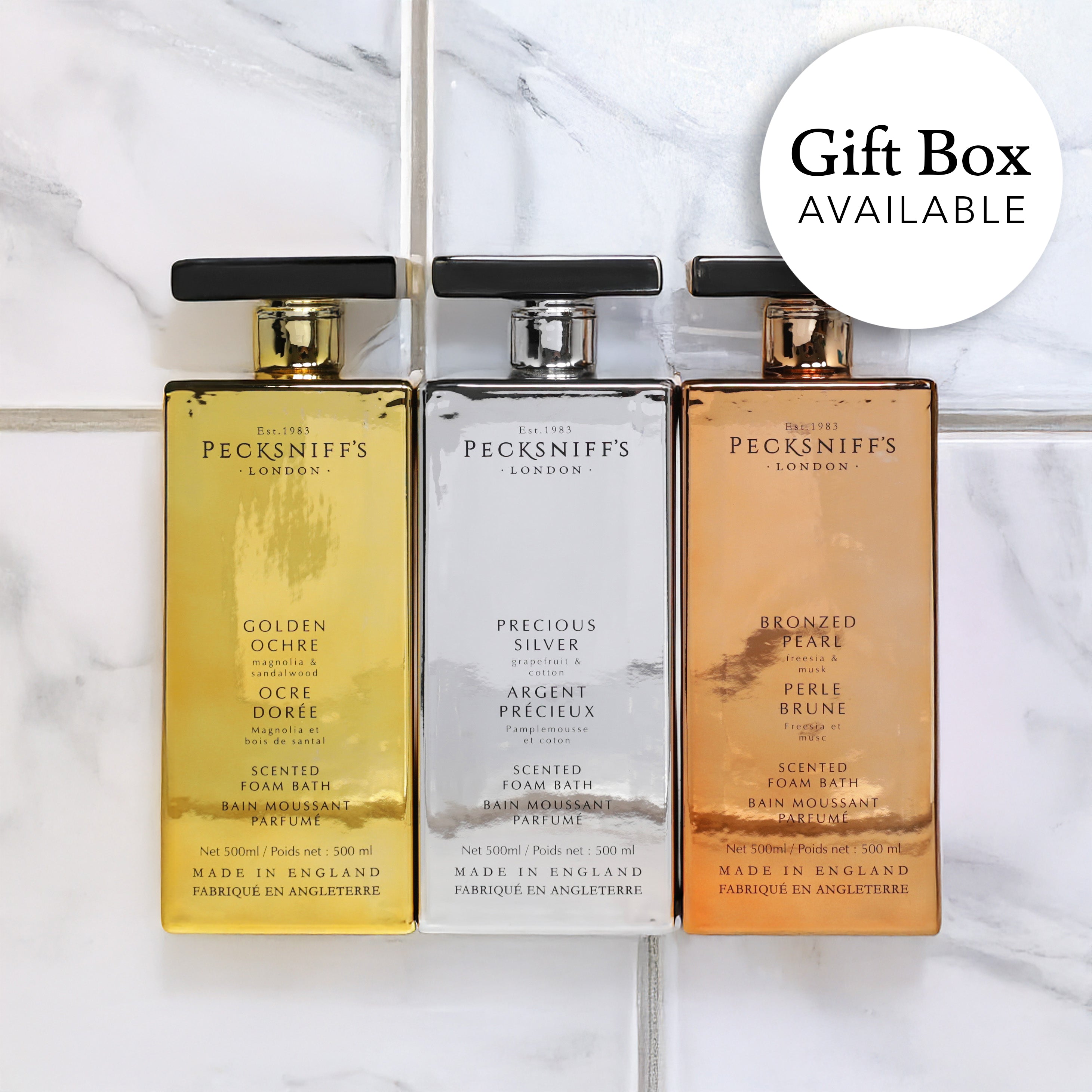 Pecksniff's Jewel Scented Bath Foam - 500ml - Various Scents Available