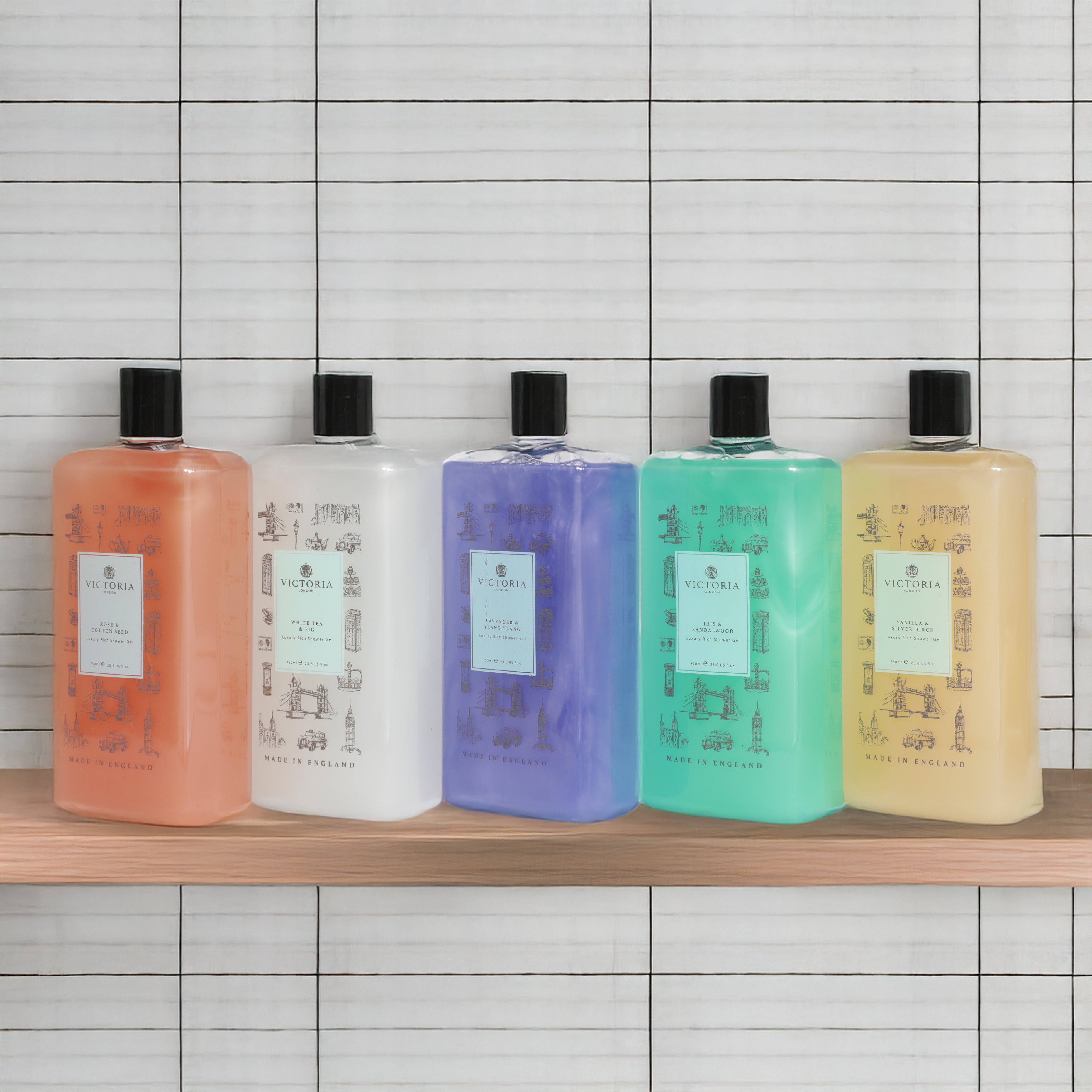 Victoria Luxury Rich Shower Gel - 750ml - Various Scents Available