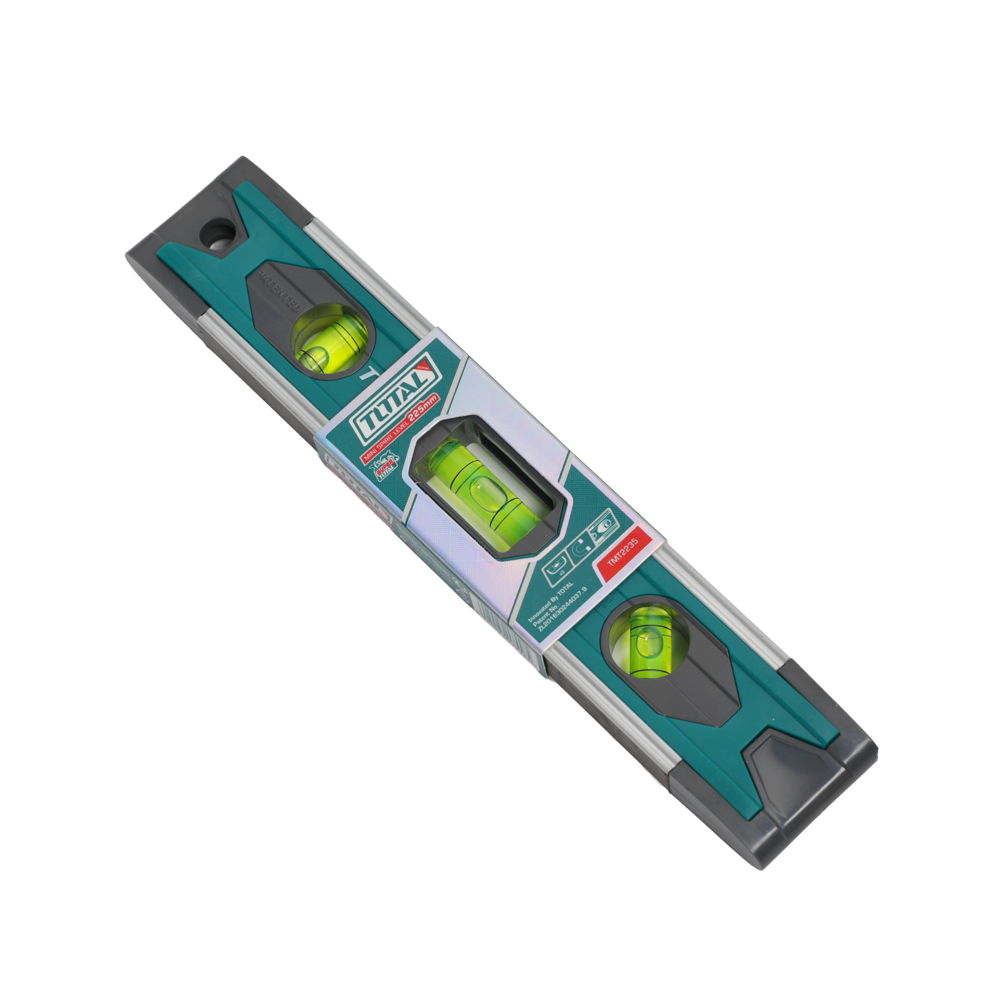 Total Tools Mini Spirit Level Magnetic 225mm