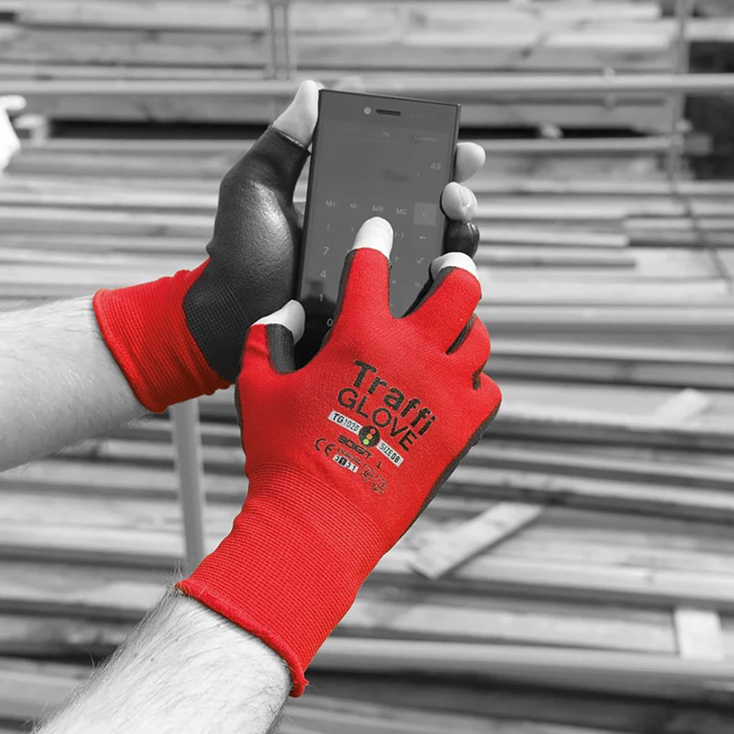 RHINO Traffi Glove Red Cut L1 TG1020 SIZE6