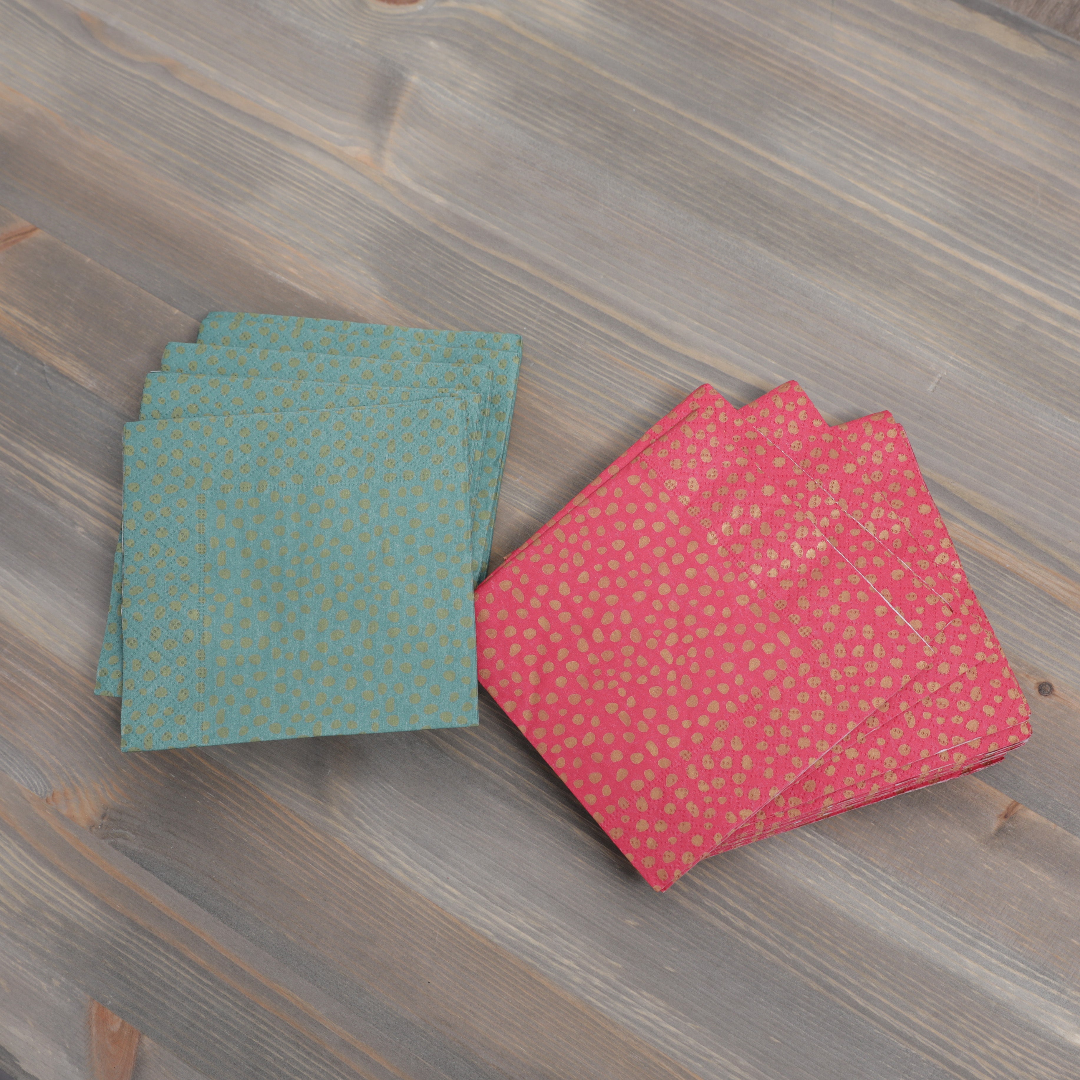 Migros Kitchen & Co Tribe Serviettes 25cm x 25cm Red/Green 20pcs