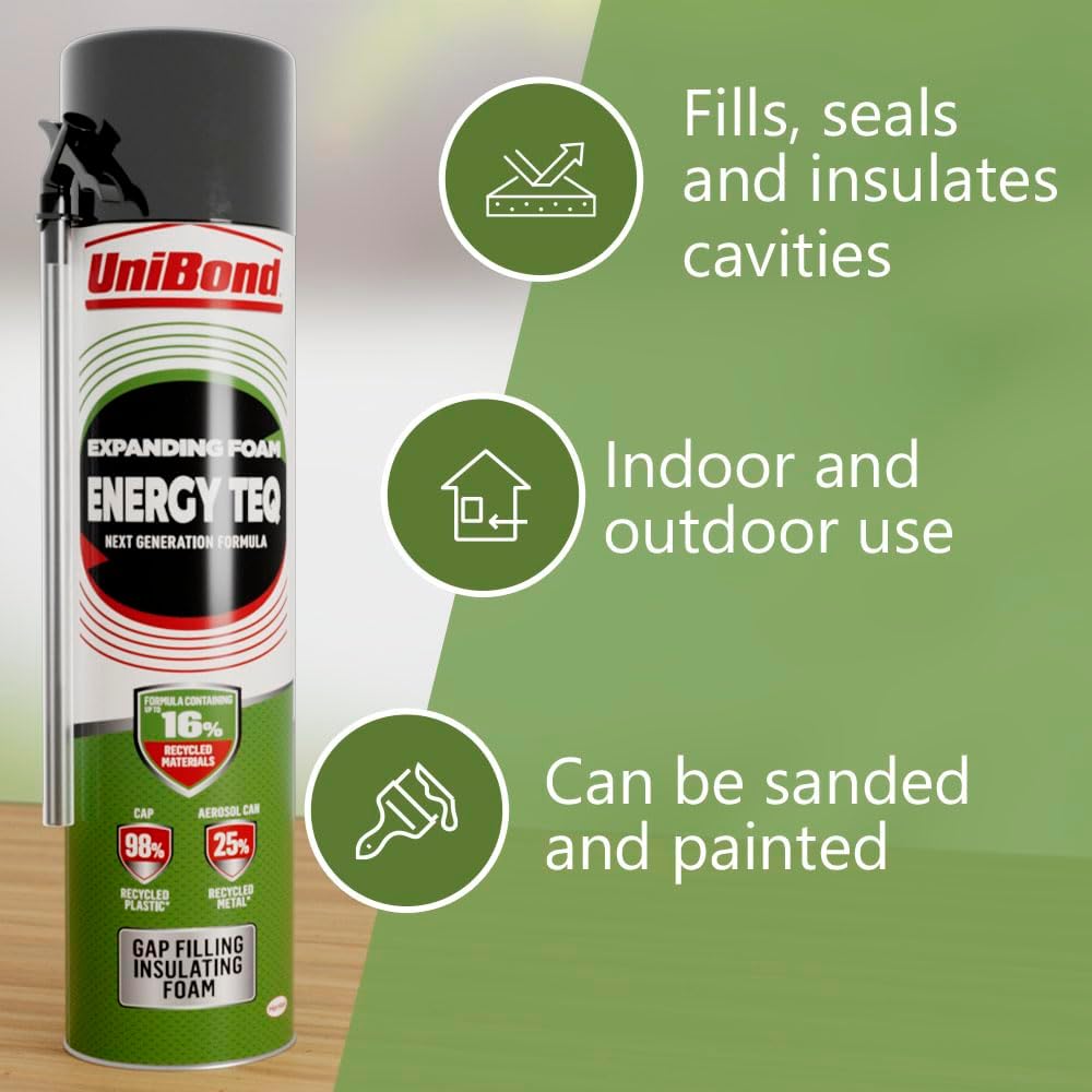 UniBond Energy Teq Hand-held Gap filling Expanding foam 750ml