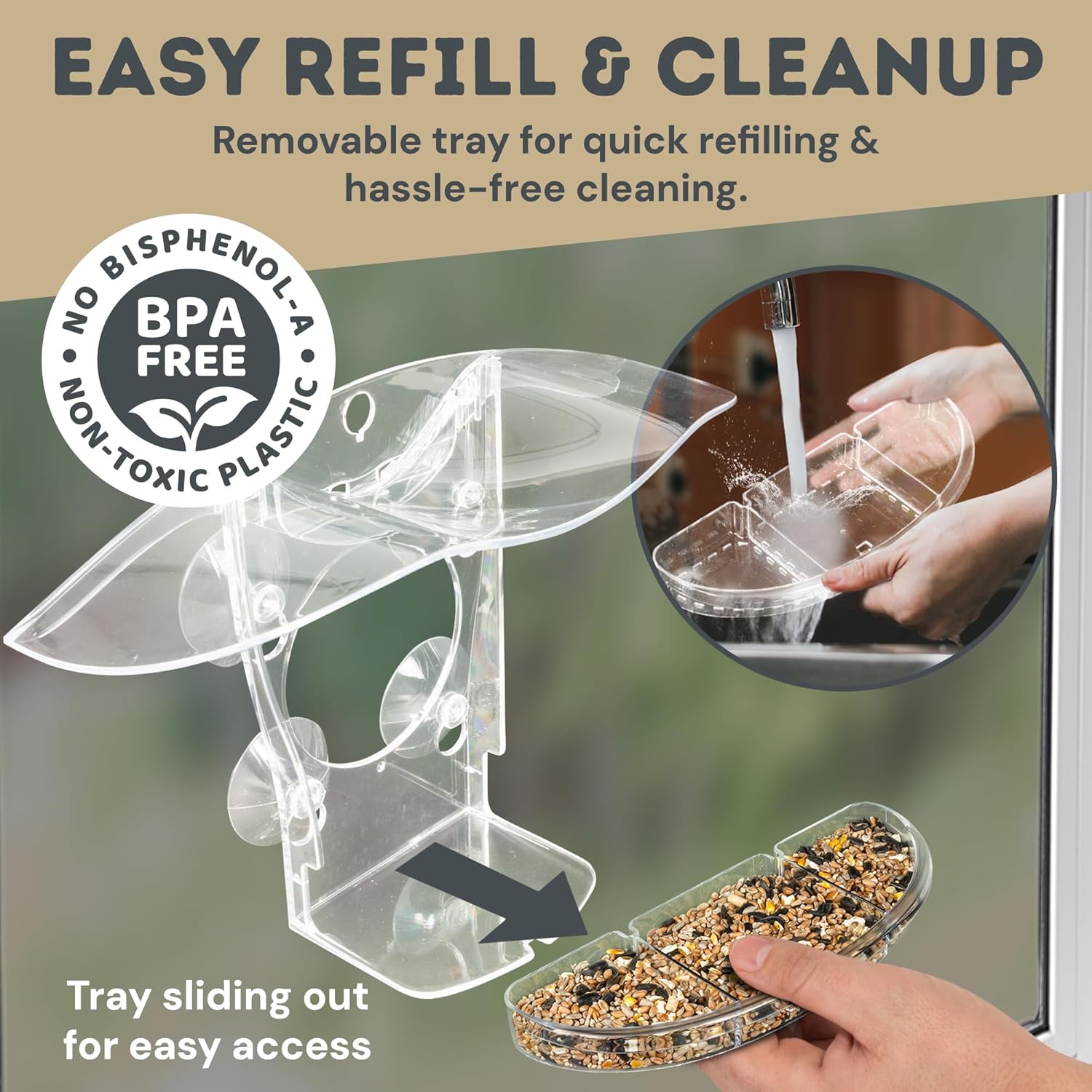 Coselena Window Bird Feeder