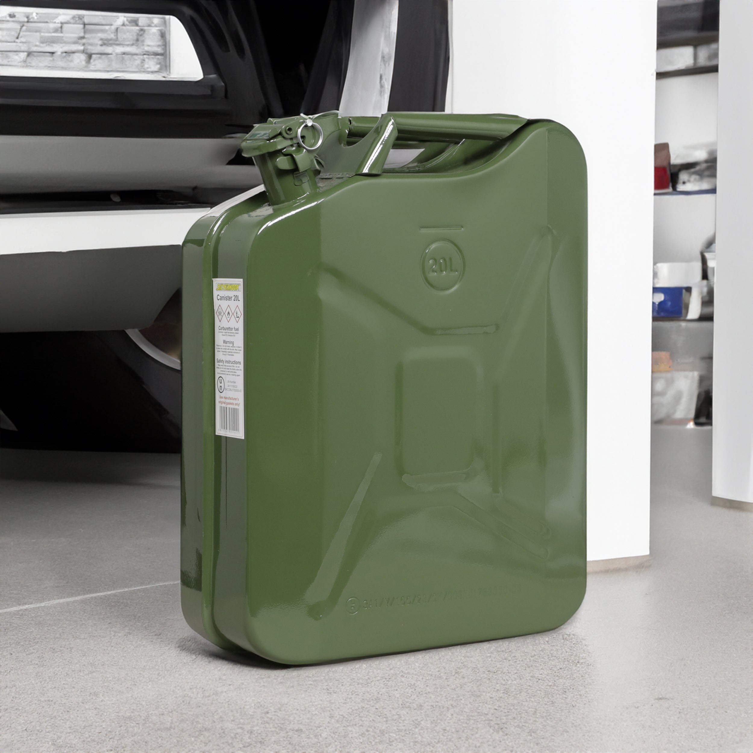 Silver Hook Jerry Can 20L Painted Inside optional Spout