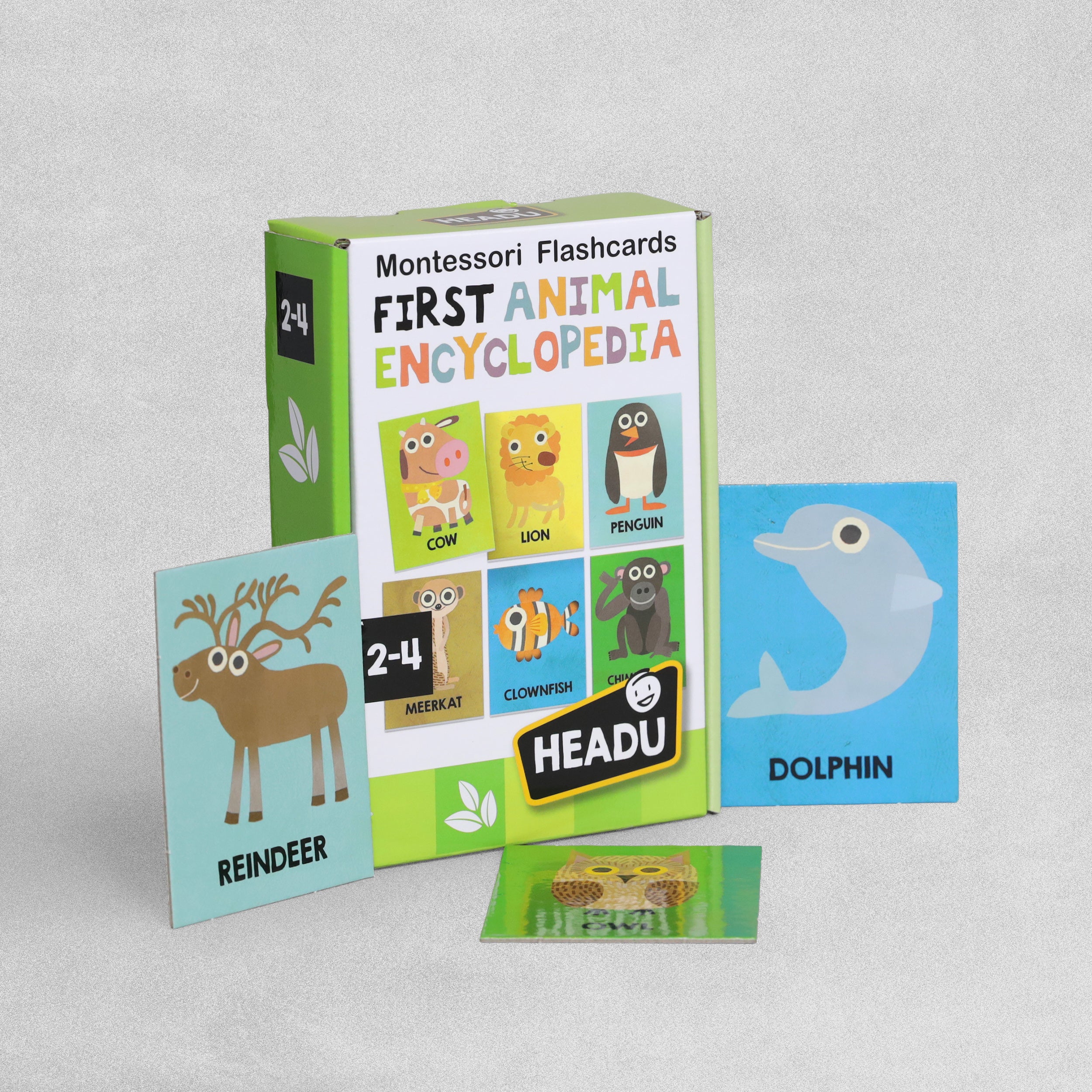 Headu Flashcards First Animal . Encyclopedia Educational Toys. Age 2-4 Years
