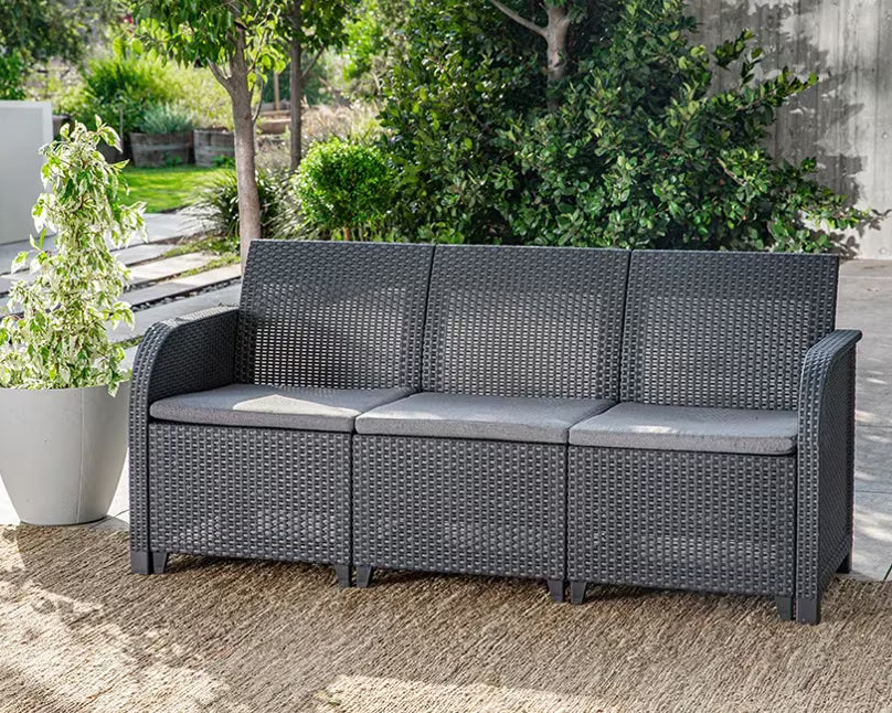 KETER Rosalie 5 Seater Lounge Set - Graphite