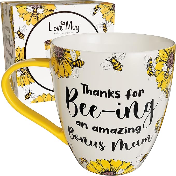 Love Mug®: Thanks For Bee-Ing An Amazing Bonus Mum Mug