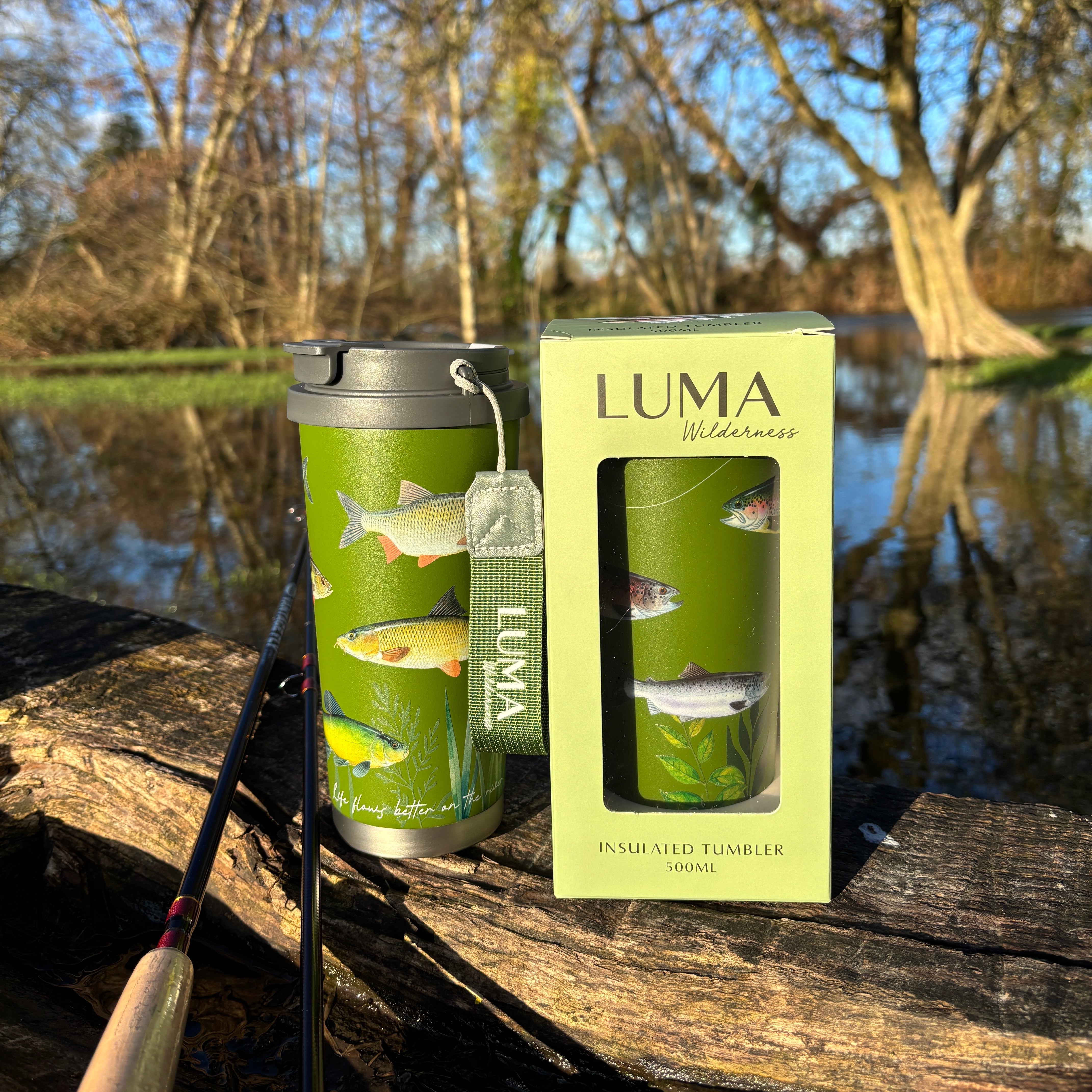 Luma Wilderness Insulated Tumbler 500ml - Fishing