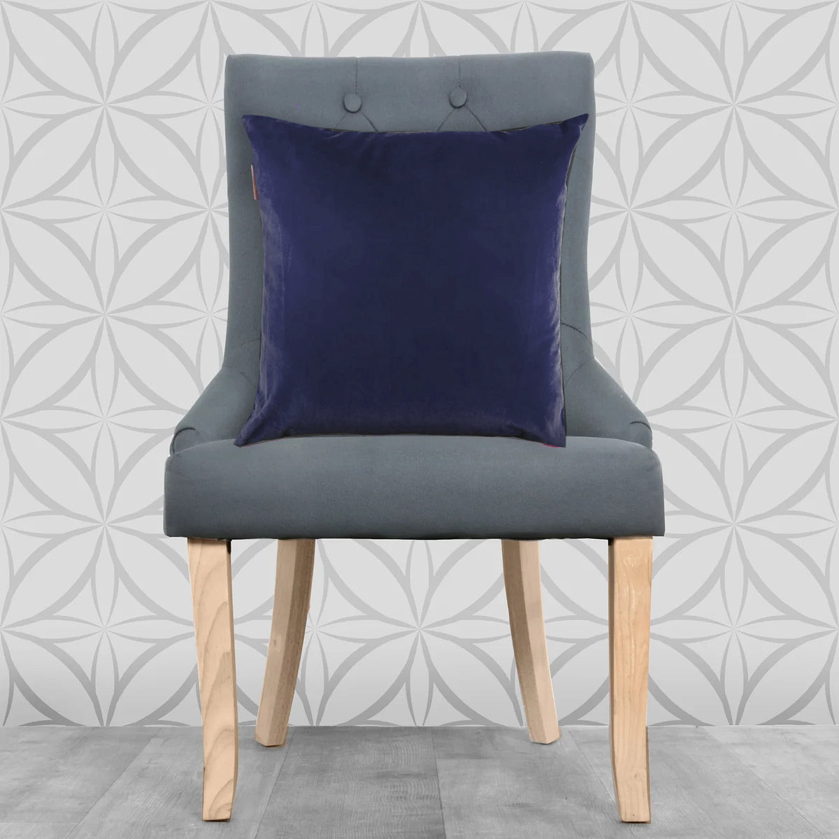 Lisa Pryde Luxury Velvet Cushion with Duck Feather Insert - Royal Blue