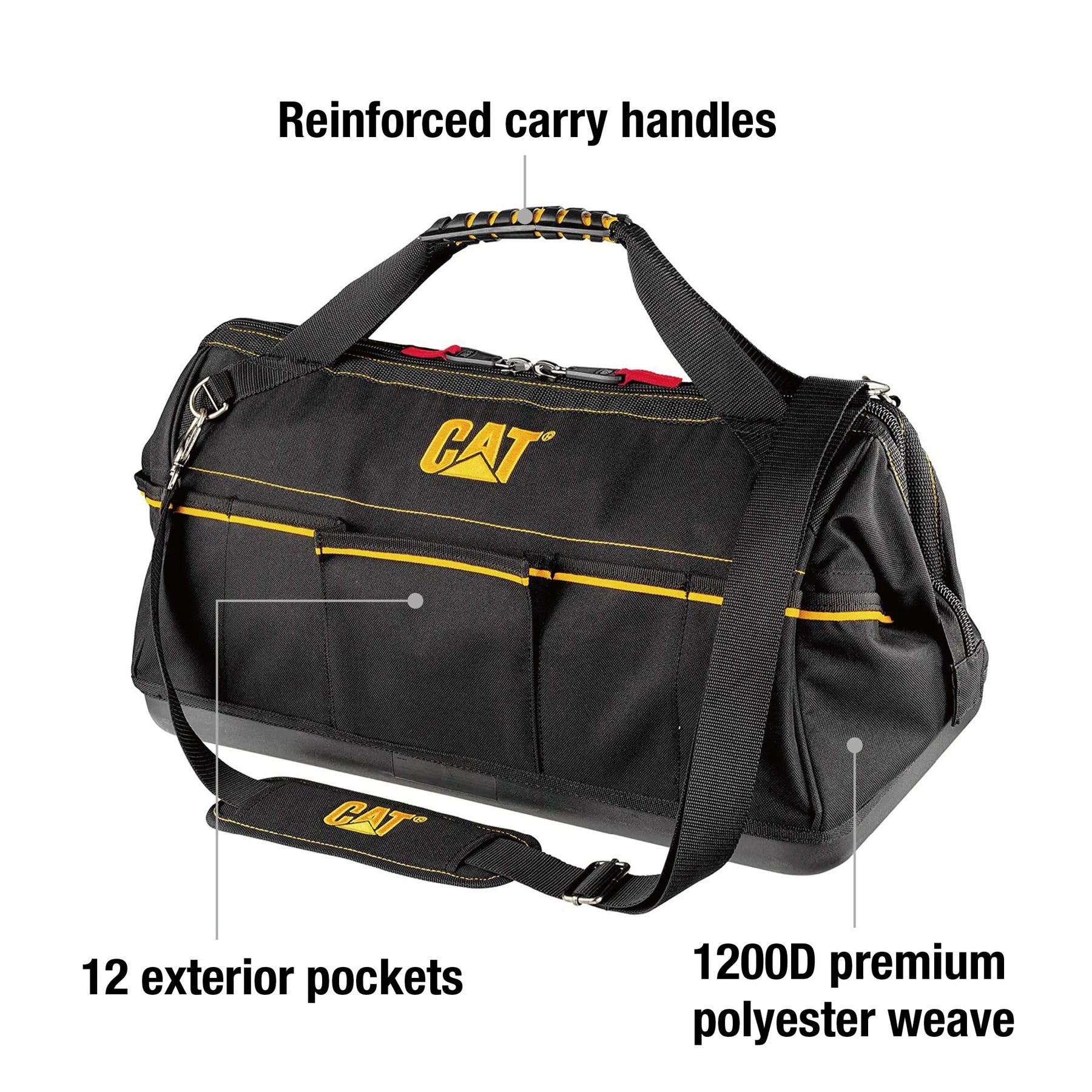 Caterpillar - 20" Tech Wide Mouth Tool Bag