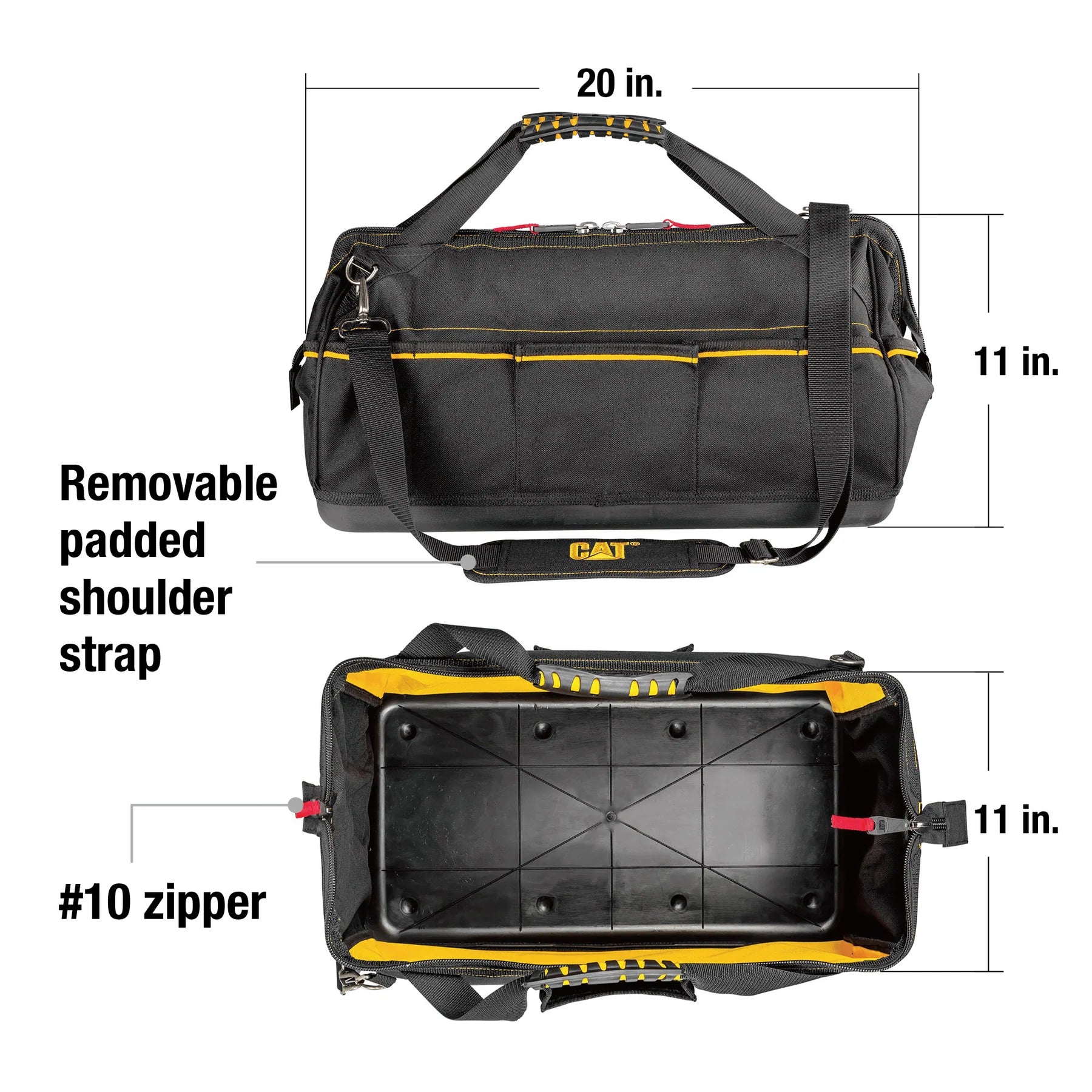 Caterpillar - 20" Tech Wide Mouth Tool Bag