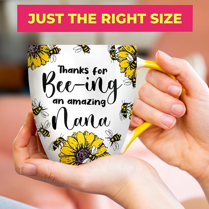 Love Mug®: Thanks For Bee-Ing An Amazing Nana Mug, Coaster and Spoon Gift Set