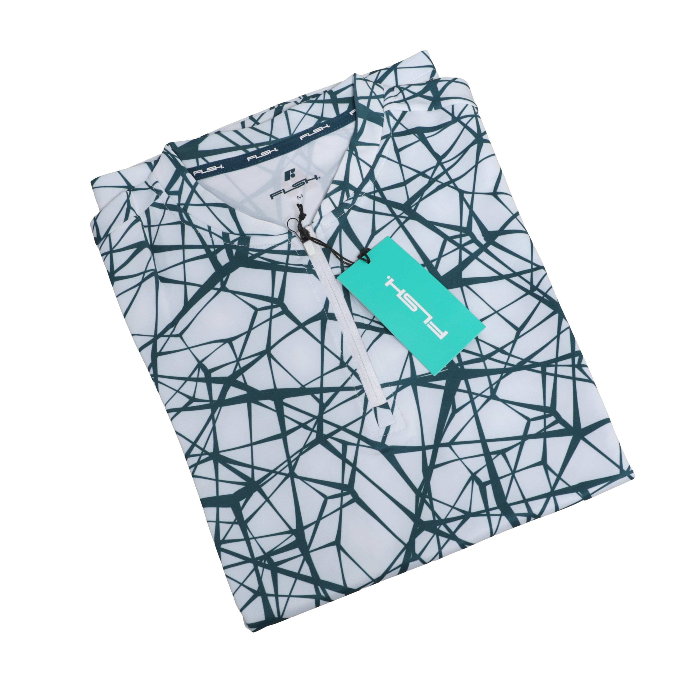 Men's Short Sleeve Low-Collar Zip Up Sport Shirt 'Tempo'
