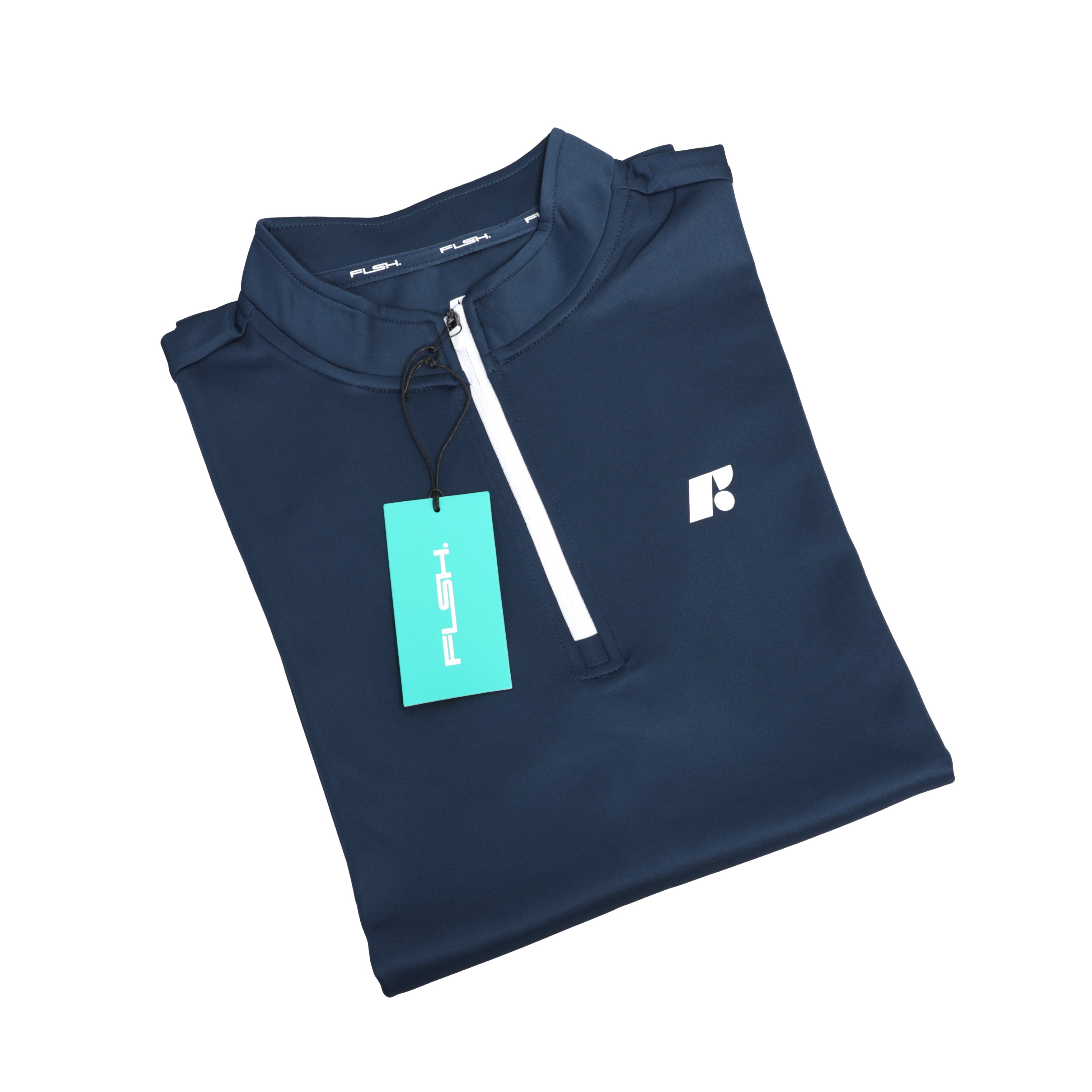 Men's Short Sleeve Mid-Collar Zip Up Sport Shirt FP3