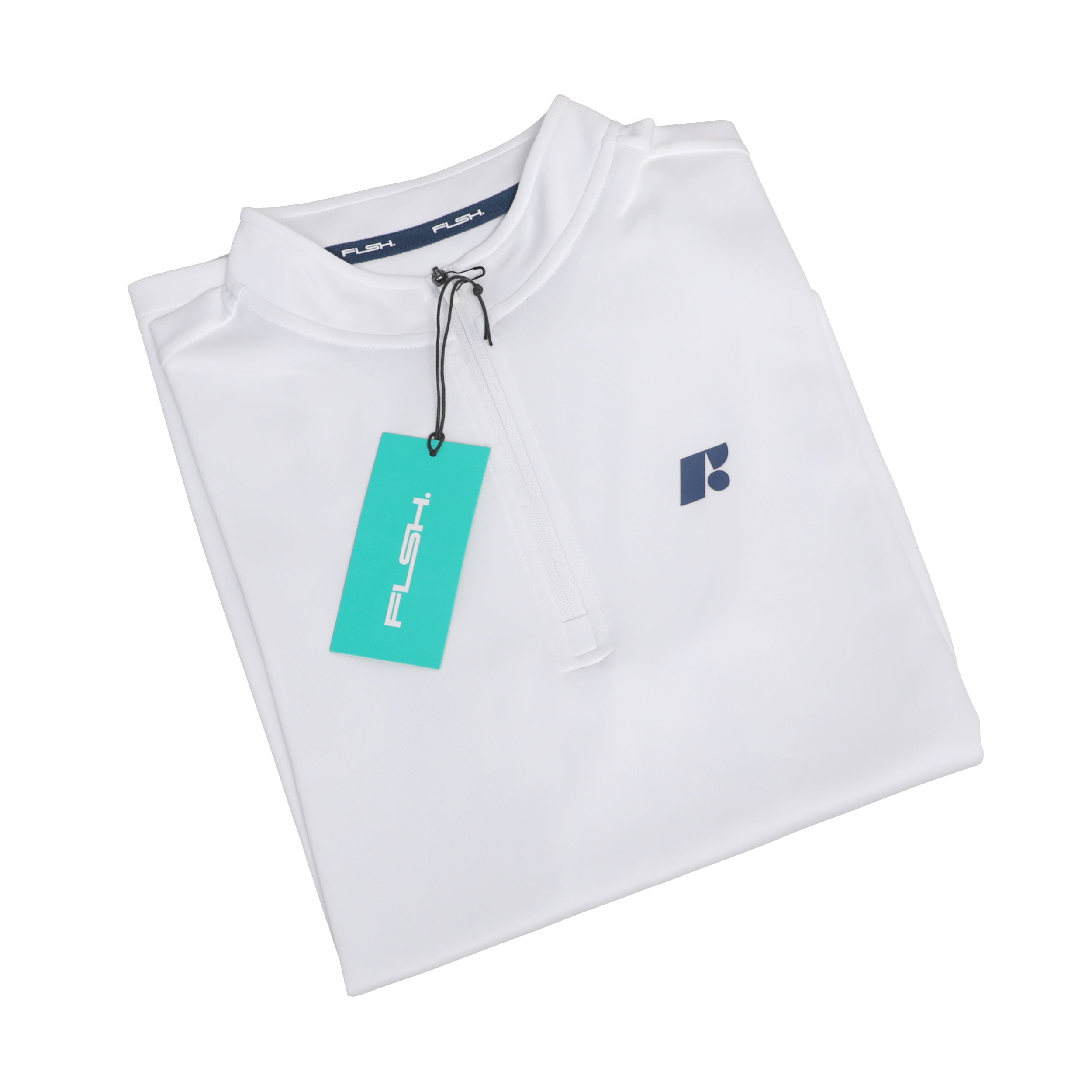 Men's Short Sleeve Mid-Collar Zip Up Sport Shirt FP3