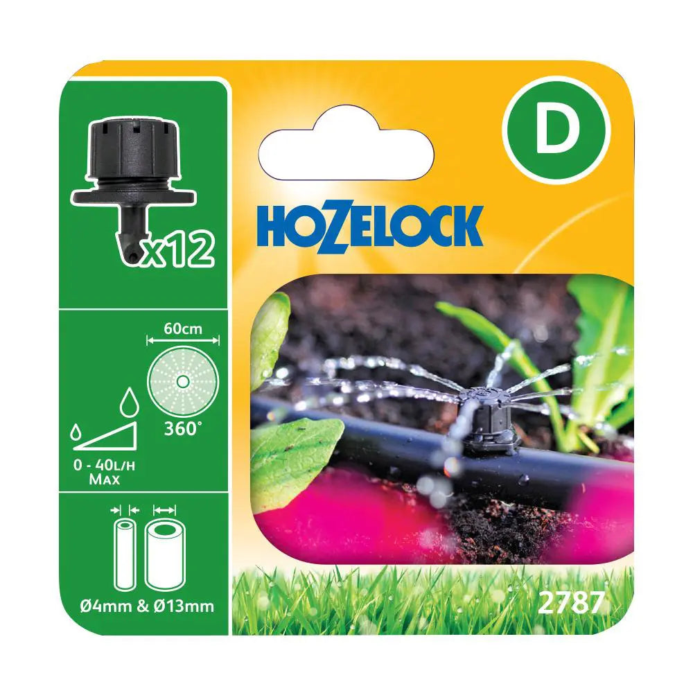 Hozelock 2787 Adjustable Mini Sprinkler 4mm & 13mm - Pack of 12