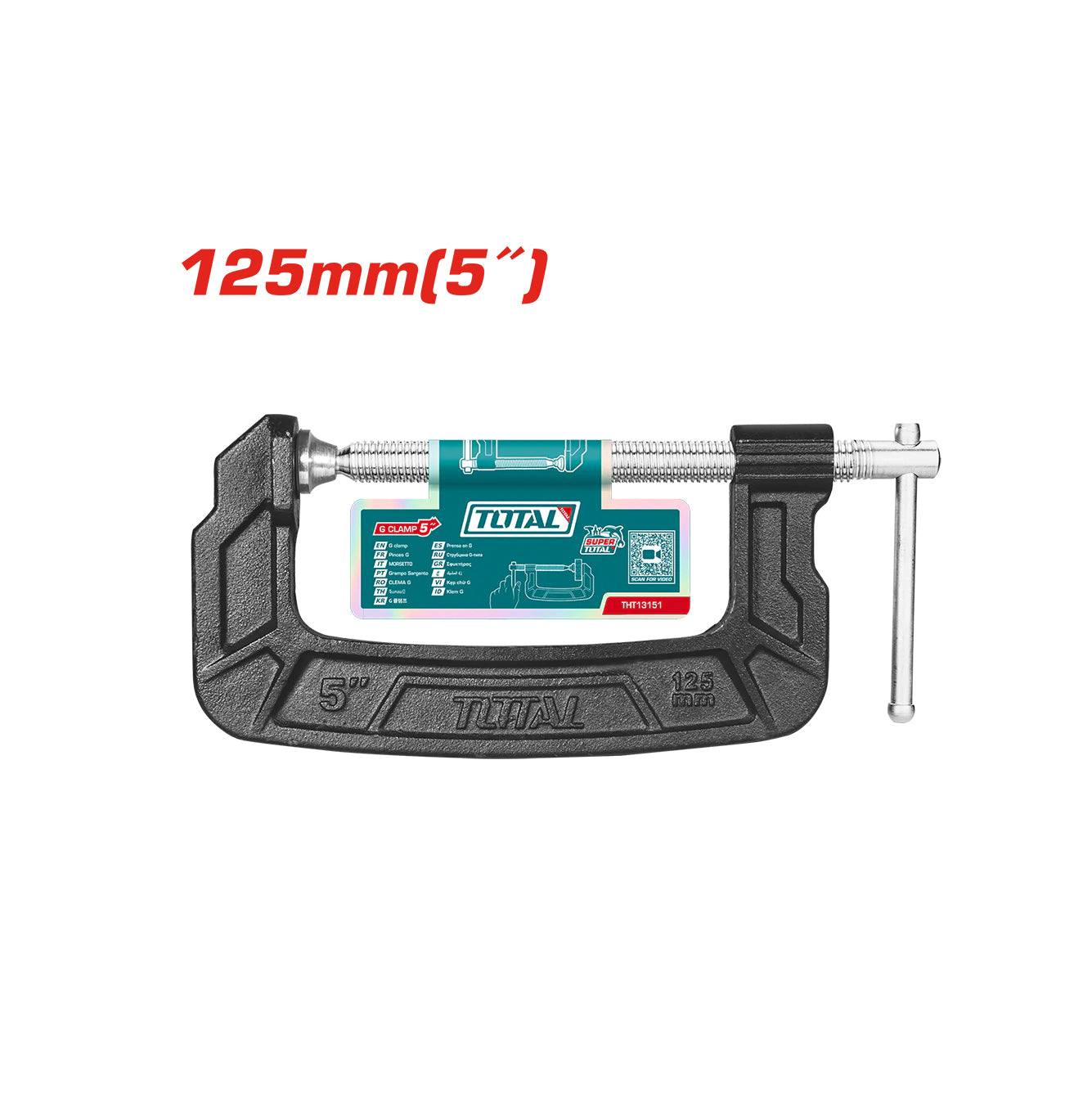 Total G Clamp Cast Iron 5" - THT13151