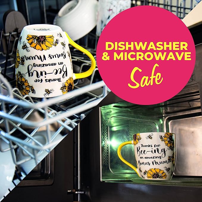 Love Mug®: Thanks For Bee-Ing An Amazing Bonus Mum Mug