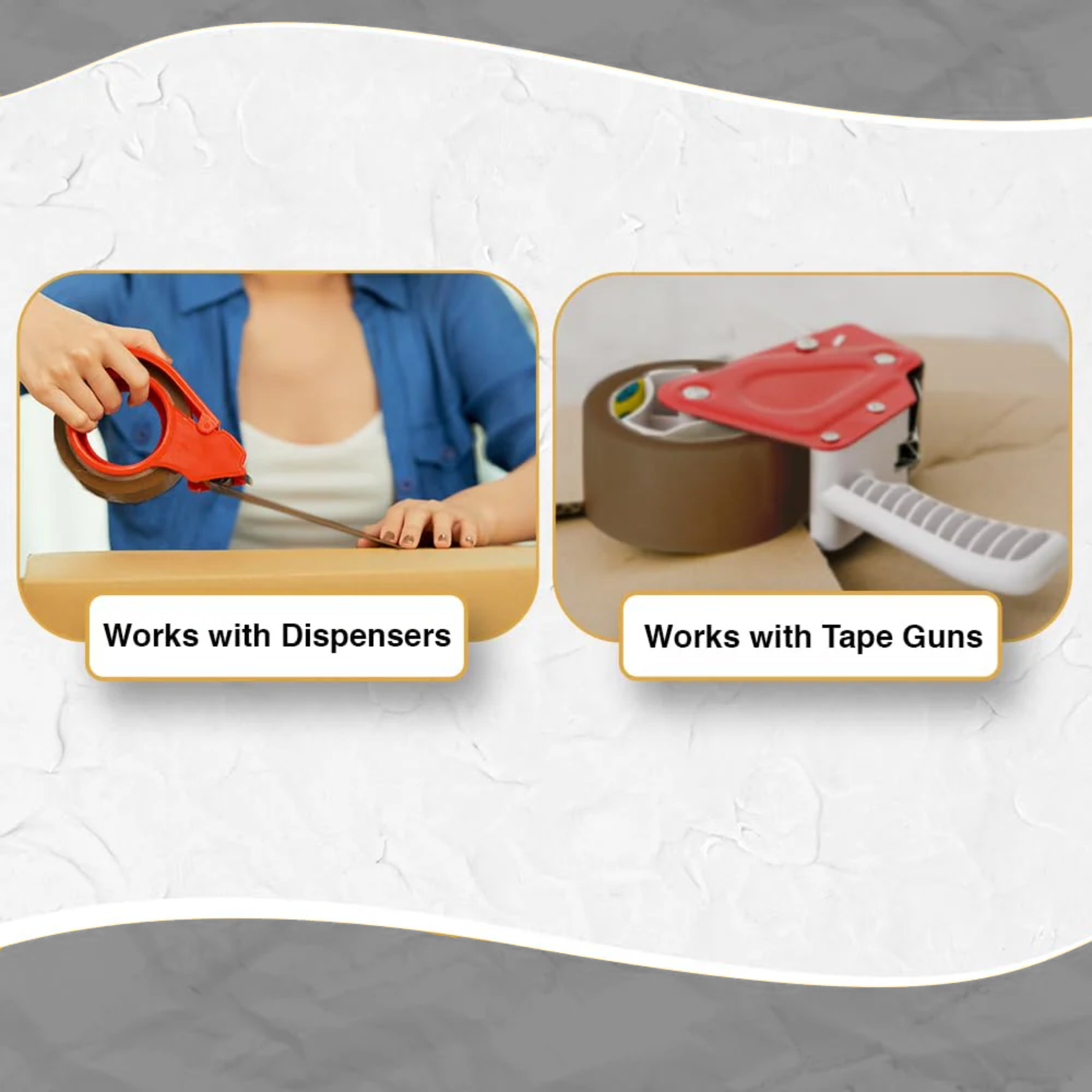 Brown Packing Sticky Tape 48mm x 66m - 3 Rolls