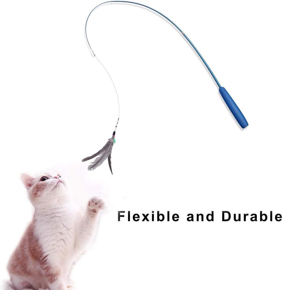 Cat Fishing Rod Toy Set with 9 attachments