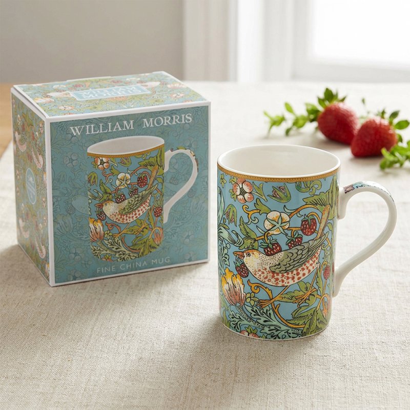 William Morris Strawberry Thief Fine China Mug