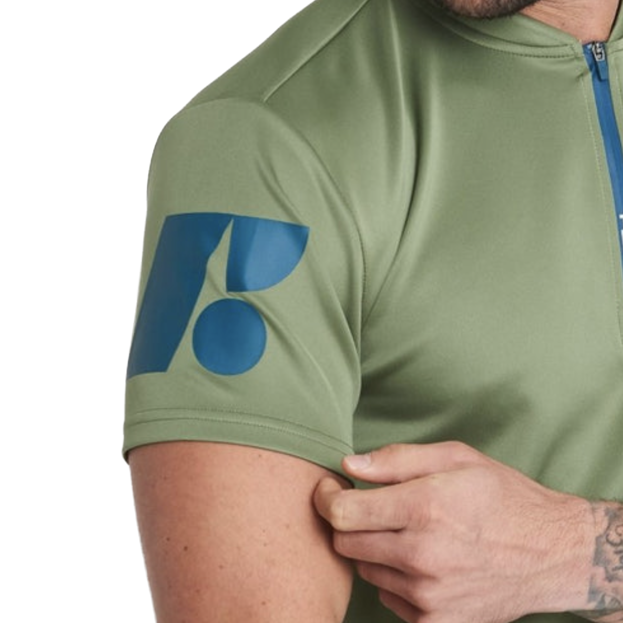 Men's Short Sleeve Low-Collar Zip Up Sport Shirt FP1