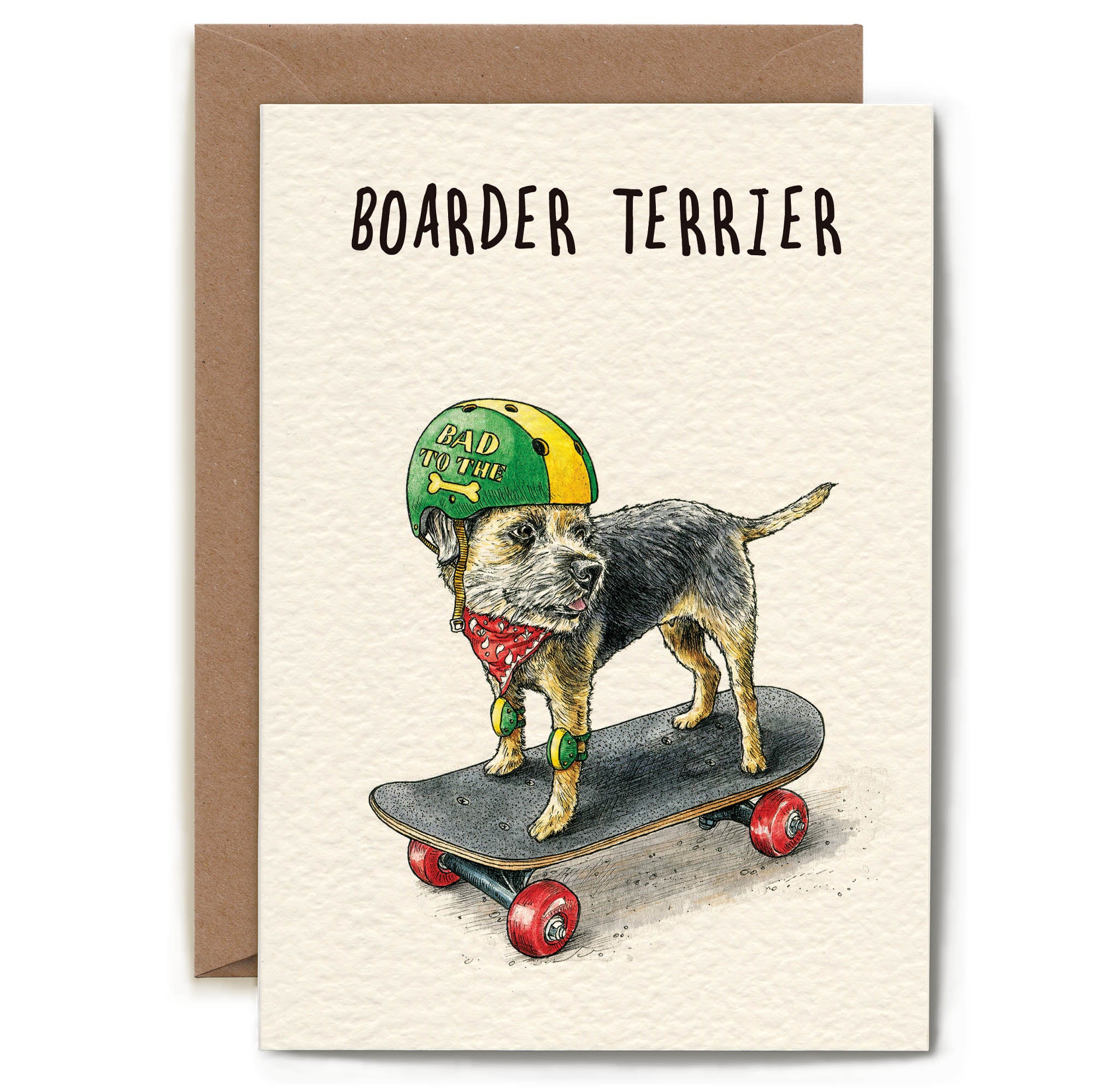 Boarder Terrier Card by Bewilderbeest