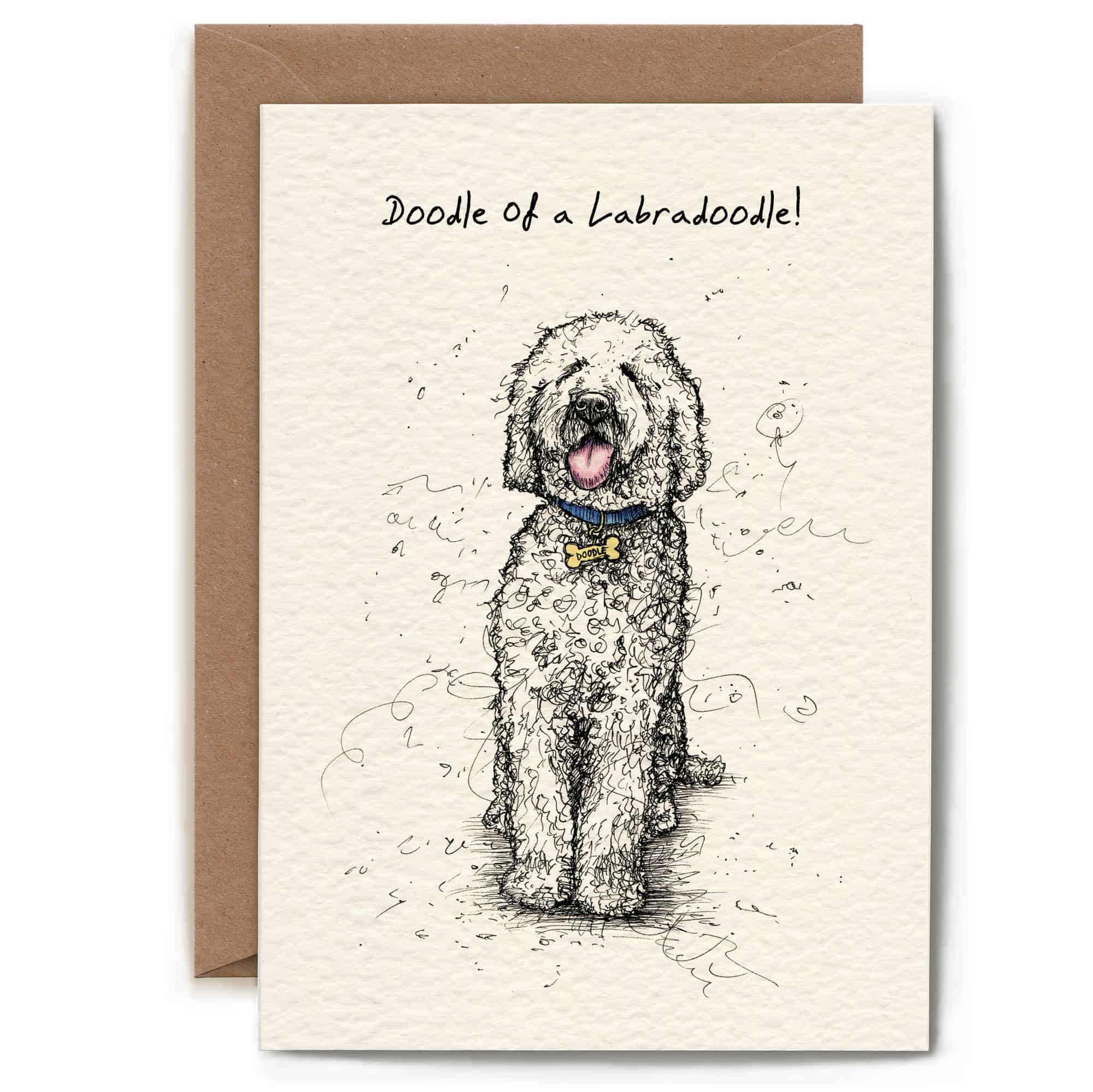Doodle of a Labradoodle Card by Bewilderbeest