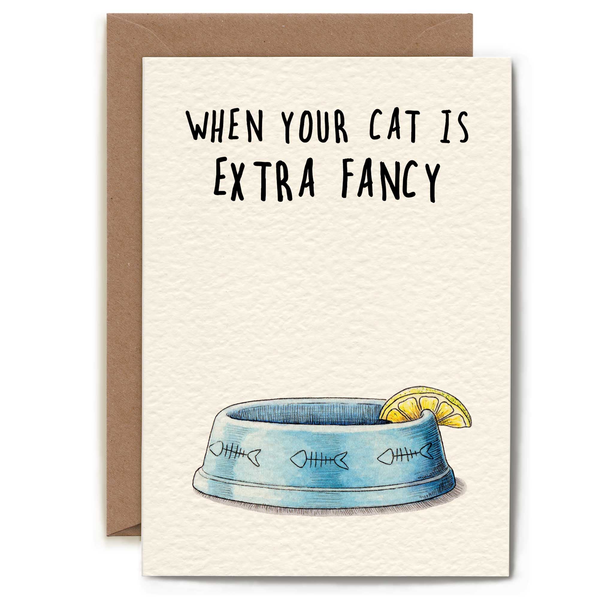 Fancy Cat Card by Bewilderbeest