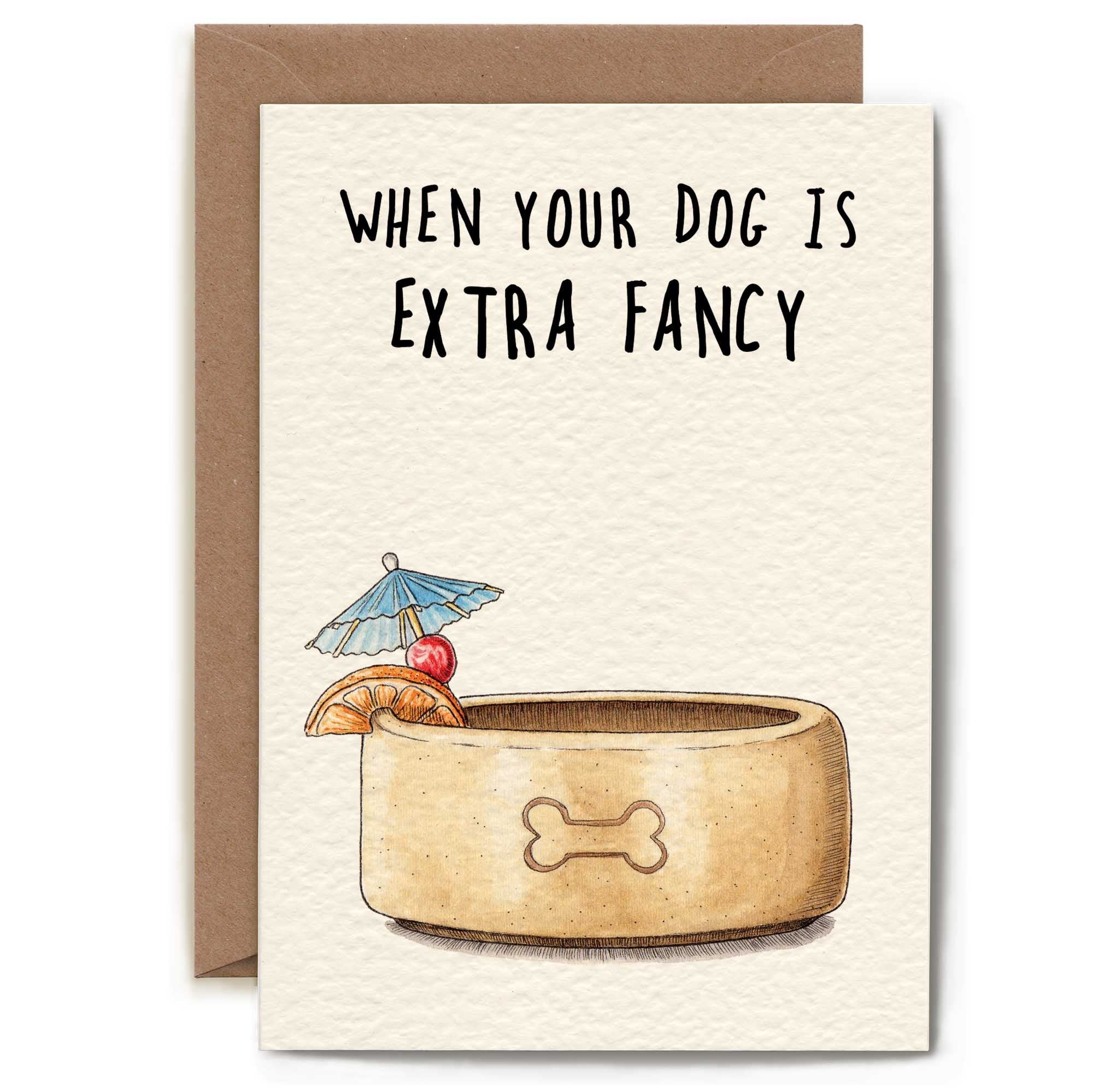 Fancy Dog Card by Bewilderbeest