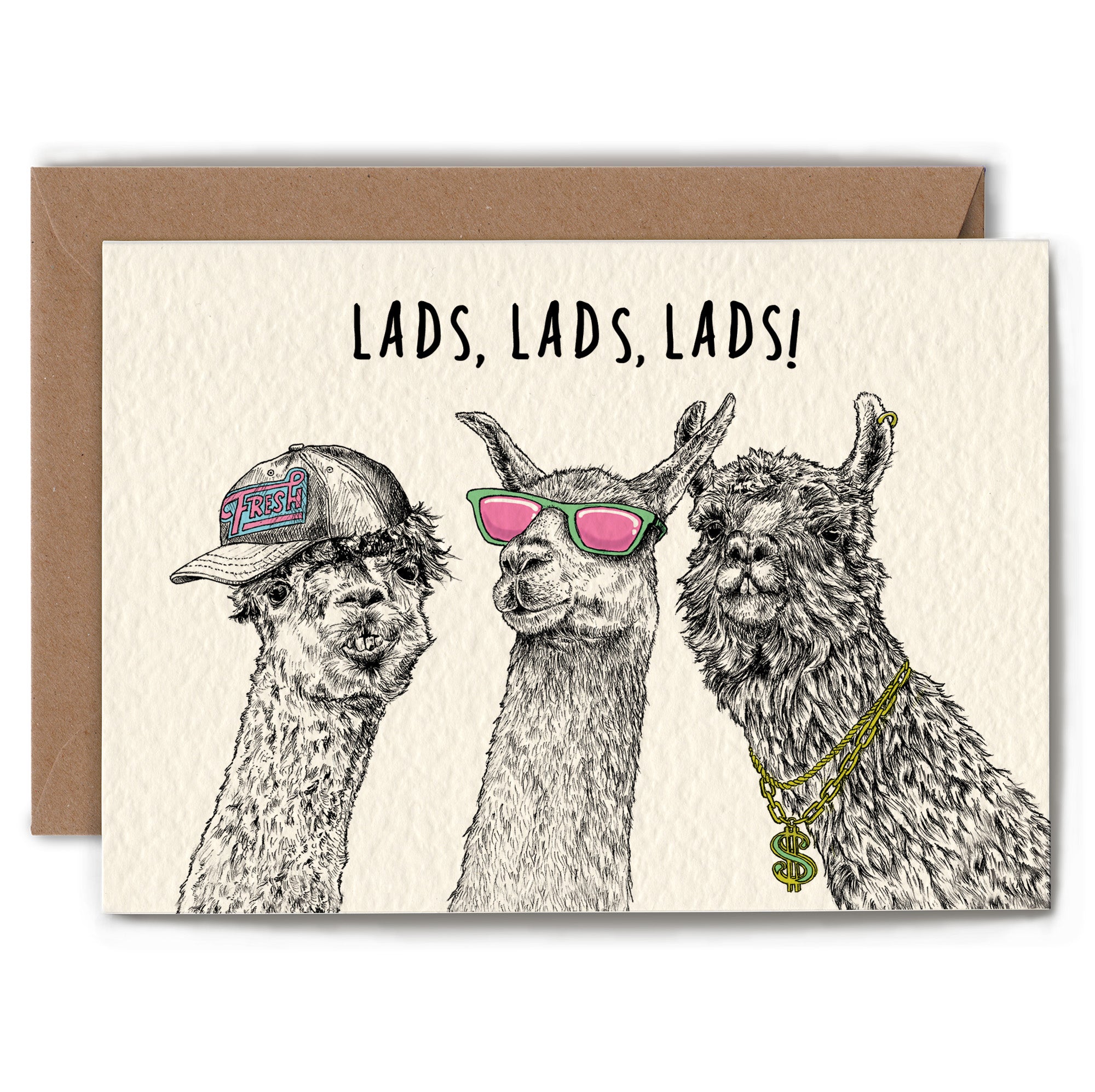 Lads, Lads, Lads Card by Bewilderbeest