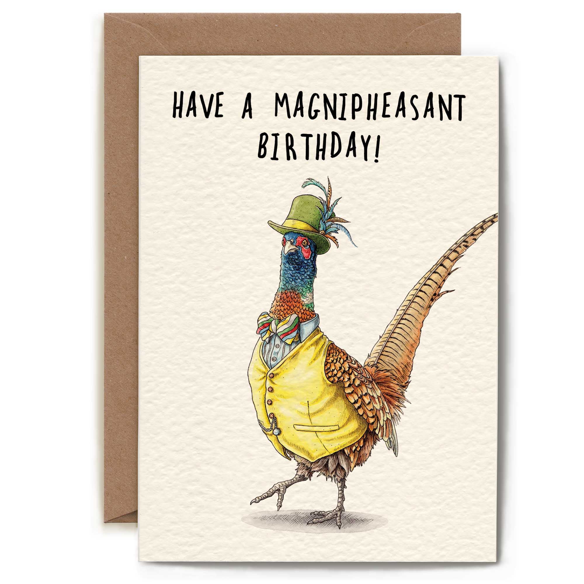 Magnipheasant Birthday Card by Bewilderbeest