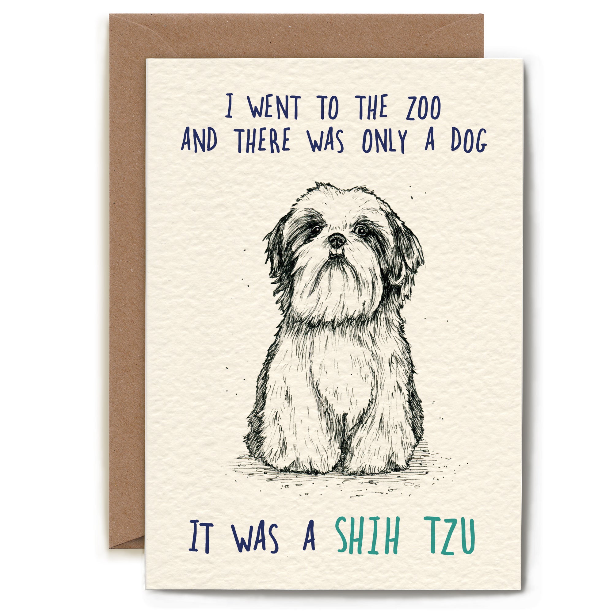 Shih Tzu Card by Bewilderbeest