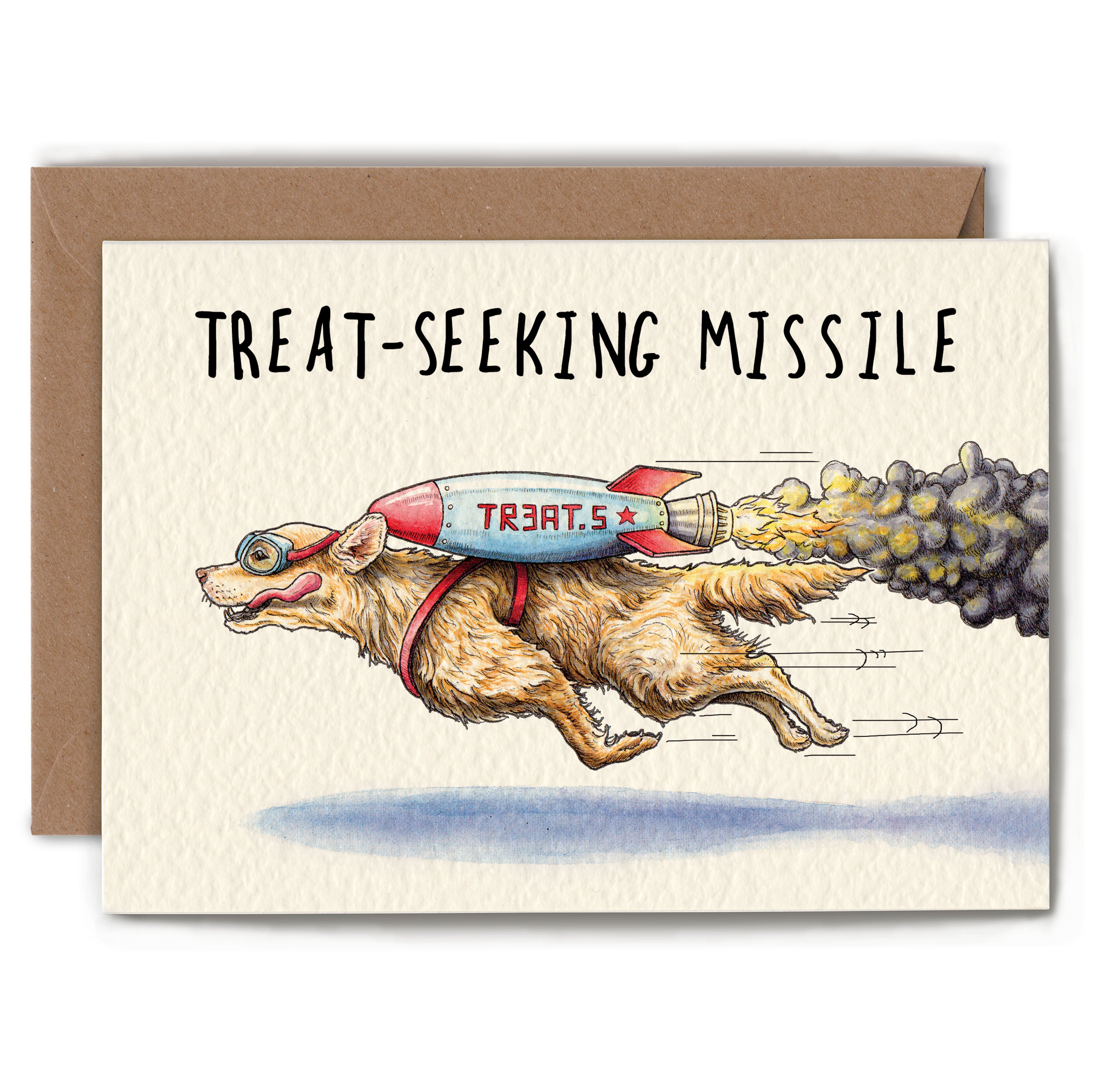 Treat Seeking Missile Card by Bewilderbeest