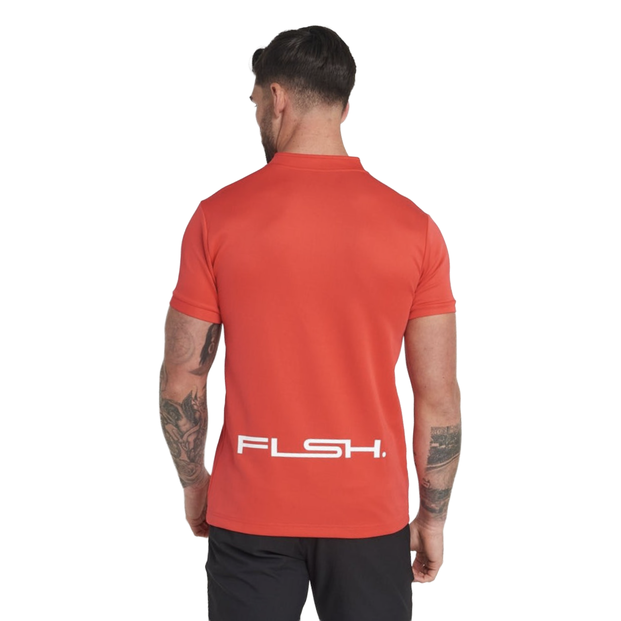 Men's Short Sleeve Mid-Collar Zip Up Sport Shirt FP3